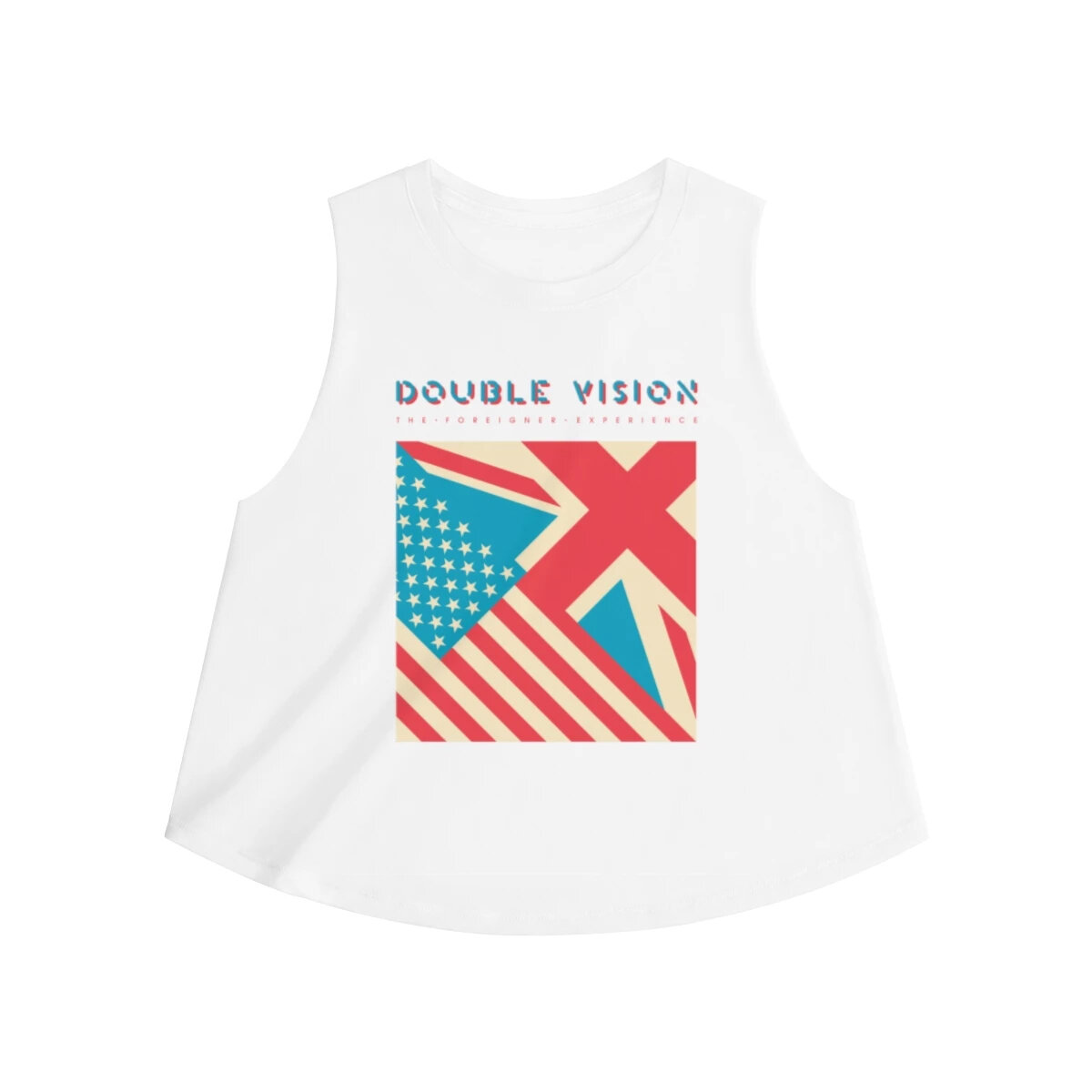 Double Vision . Blue On Light Women's Crop Top