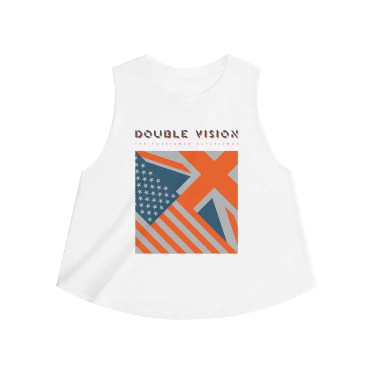 Double Vision . Orange On Light Women's Crop Top