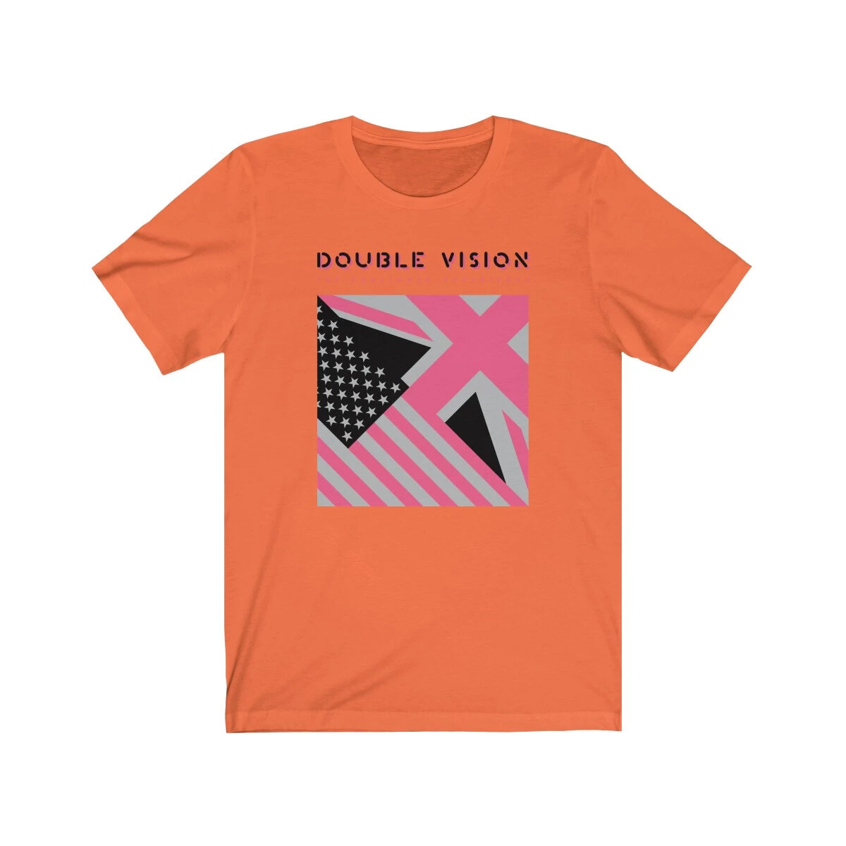 Double Vision . Pink On Light Unisex Tee