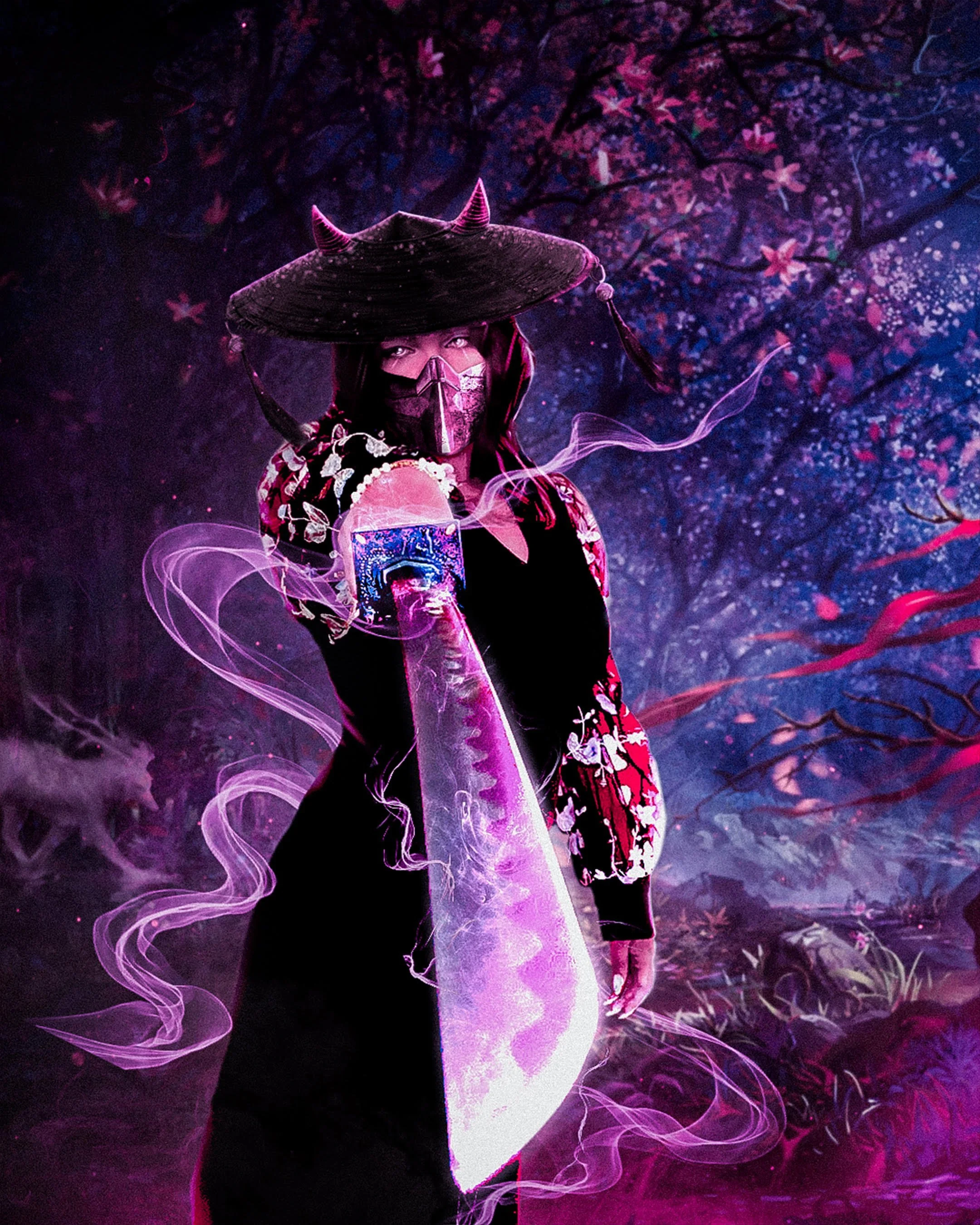  A fun work for a friend who wants to be a samuria(the next image is the materials i used for this piece). 