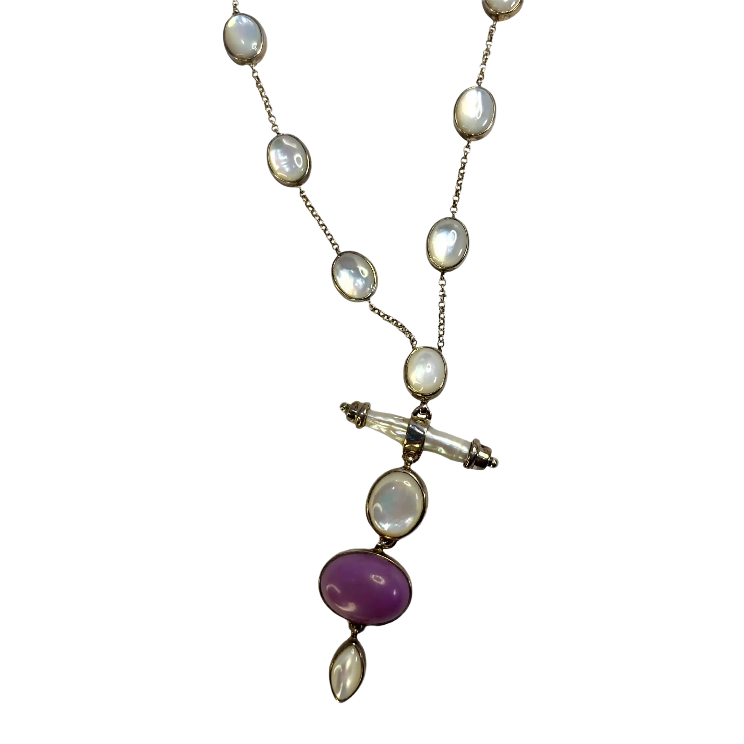 Abalone Shell & Phosphosiderite Necklace