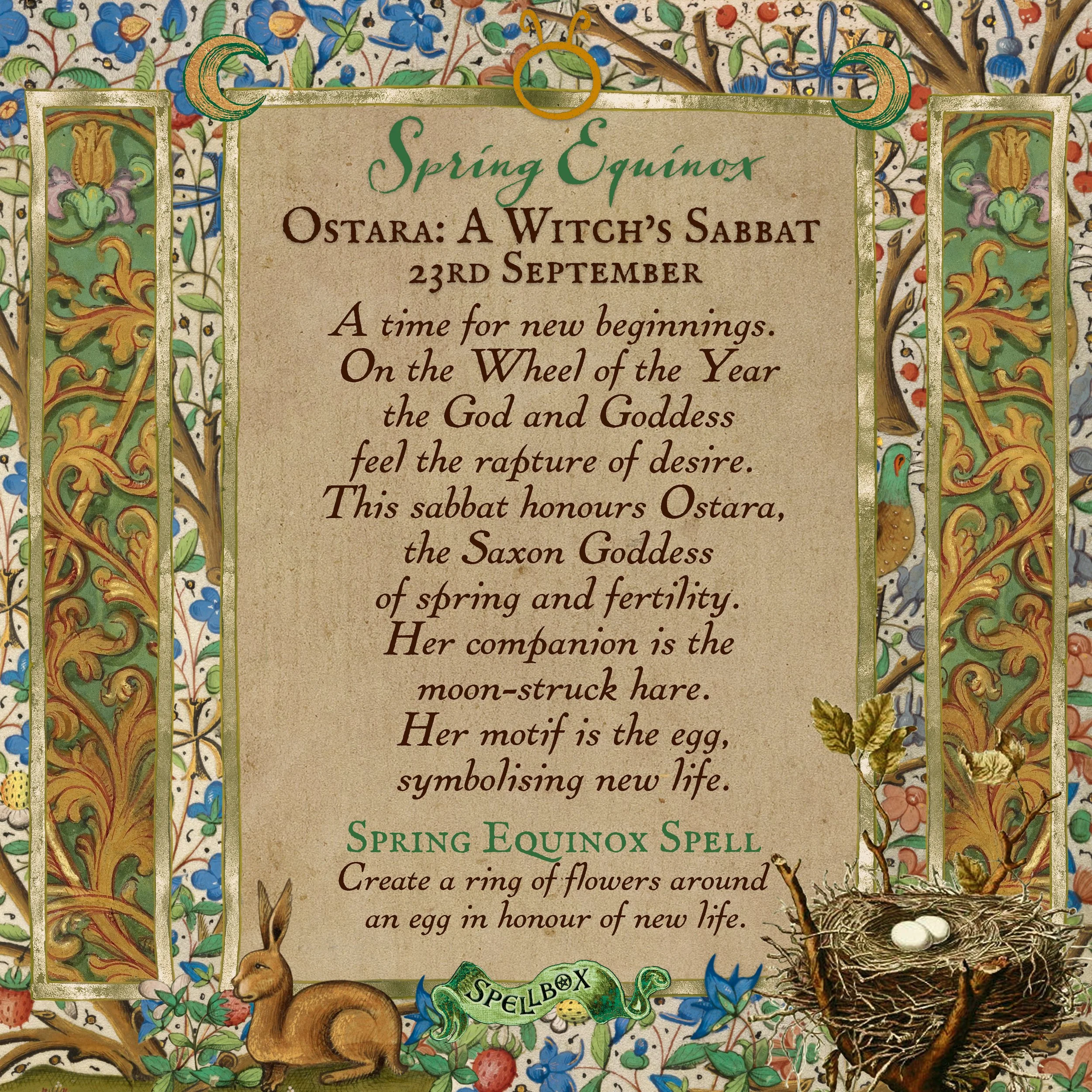 Spring Equinox: Ostara: A Witch’s Sabbat: 23rd September 2026