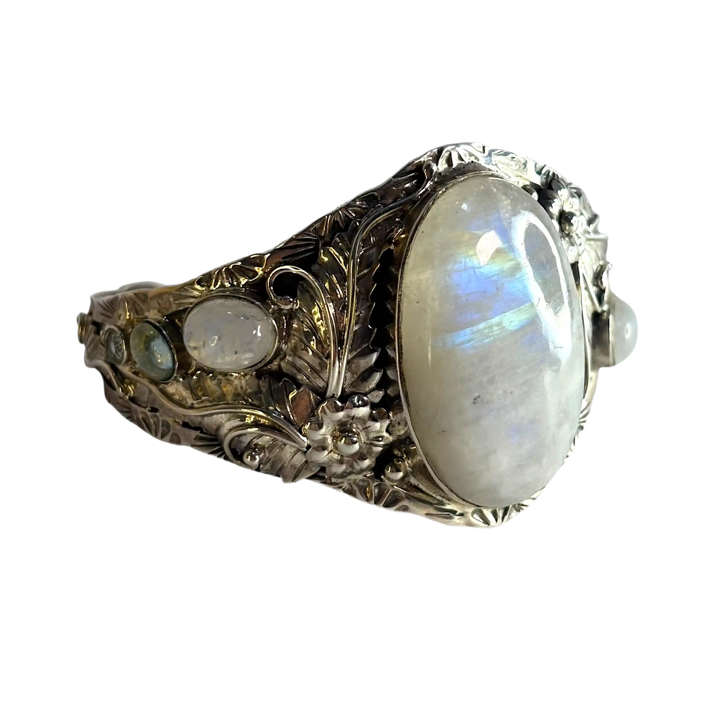 Art Nouveau Moonstone Cuff