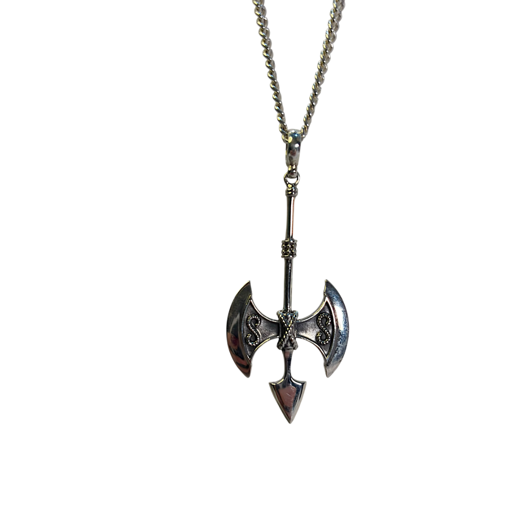 Sterling Silver Battle Axe Pendant