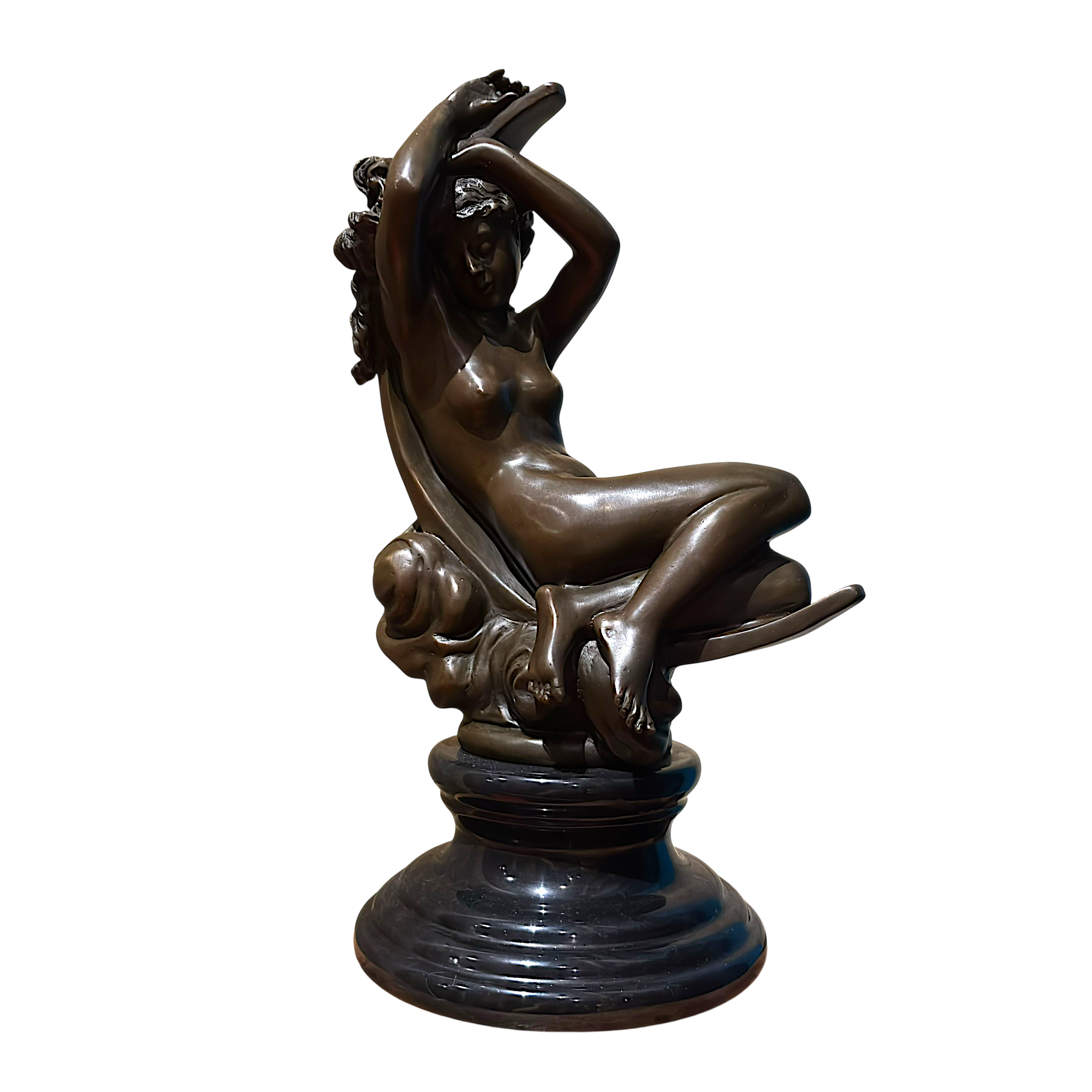 Bronze Selene Moon Goddess Statue