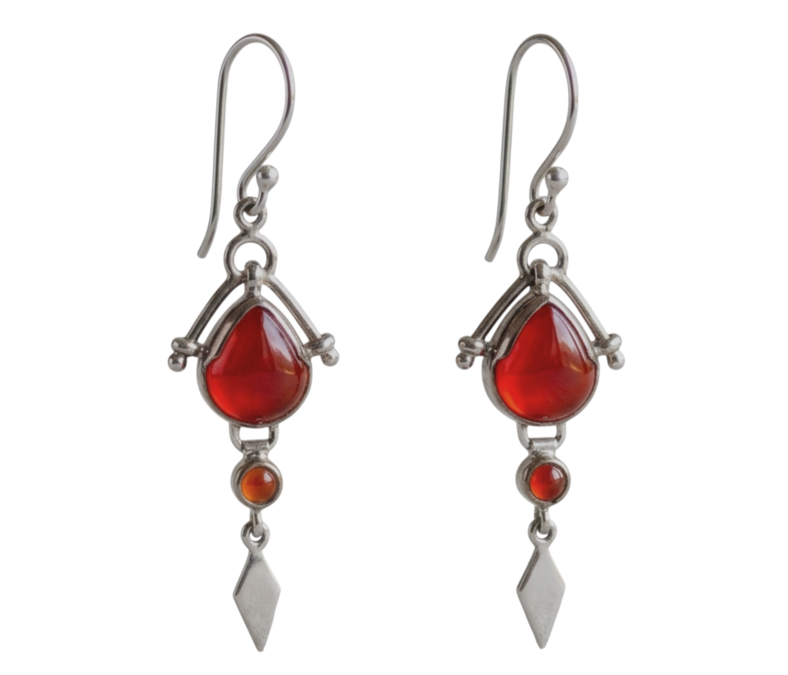 Carnelian Art Deco Earrings
