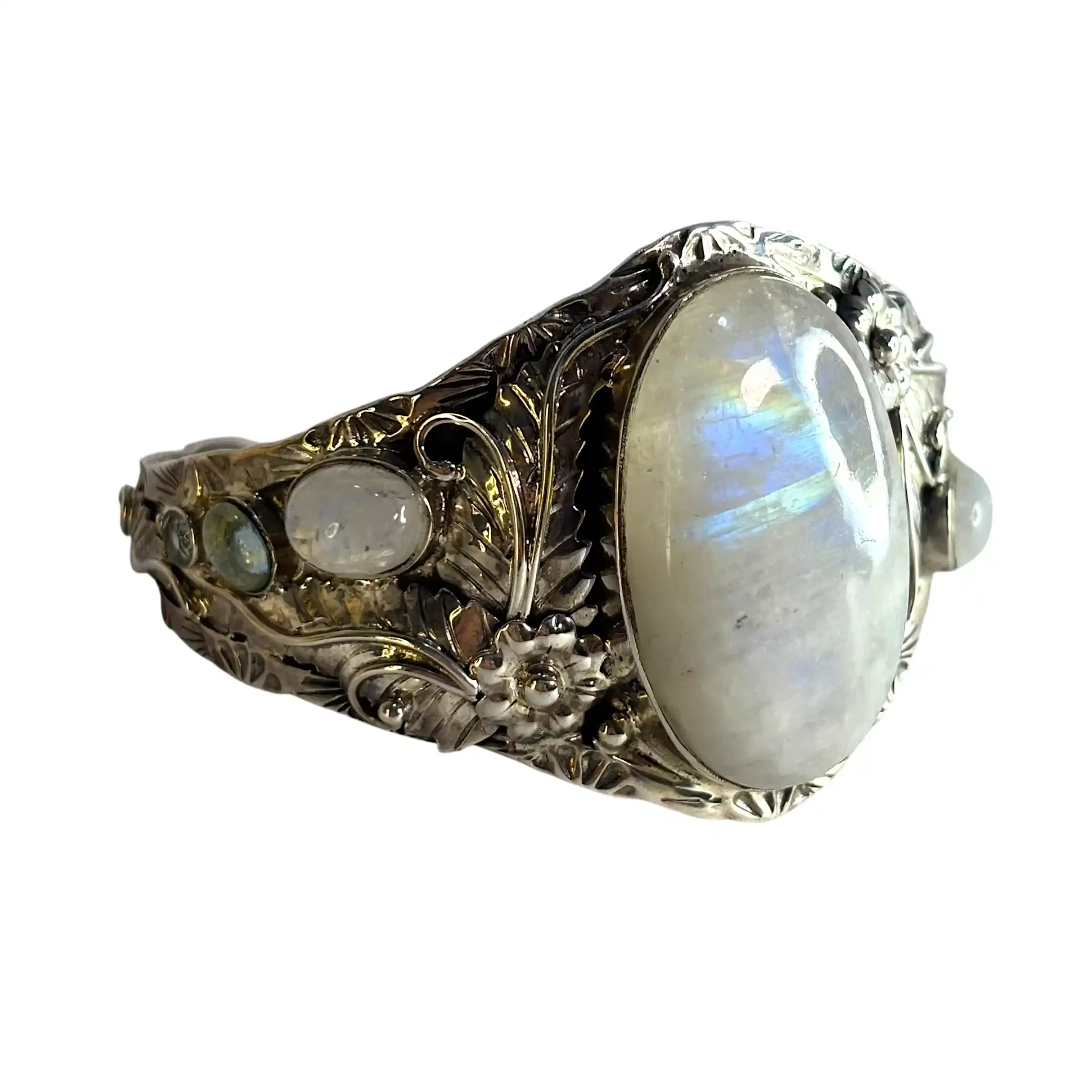 Art Nouveau Moonstone Cuff