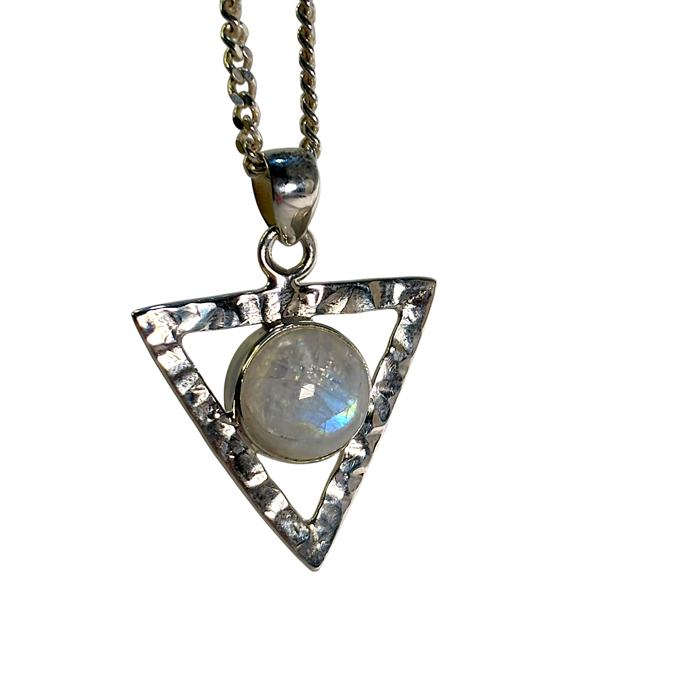 Moonstone Triangle Pendant