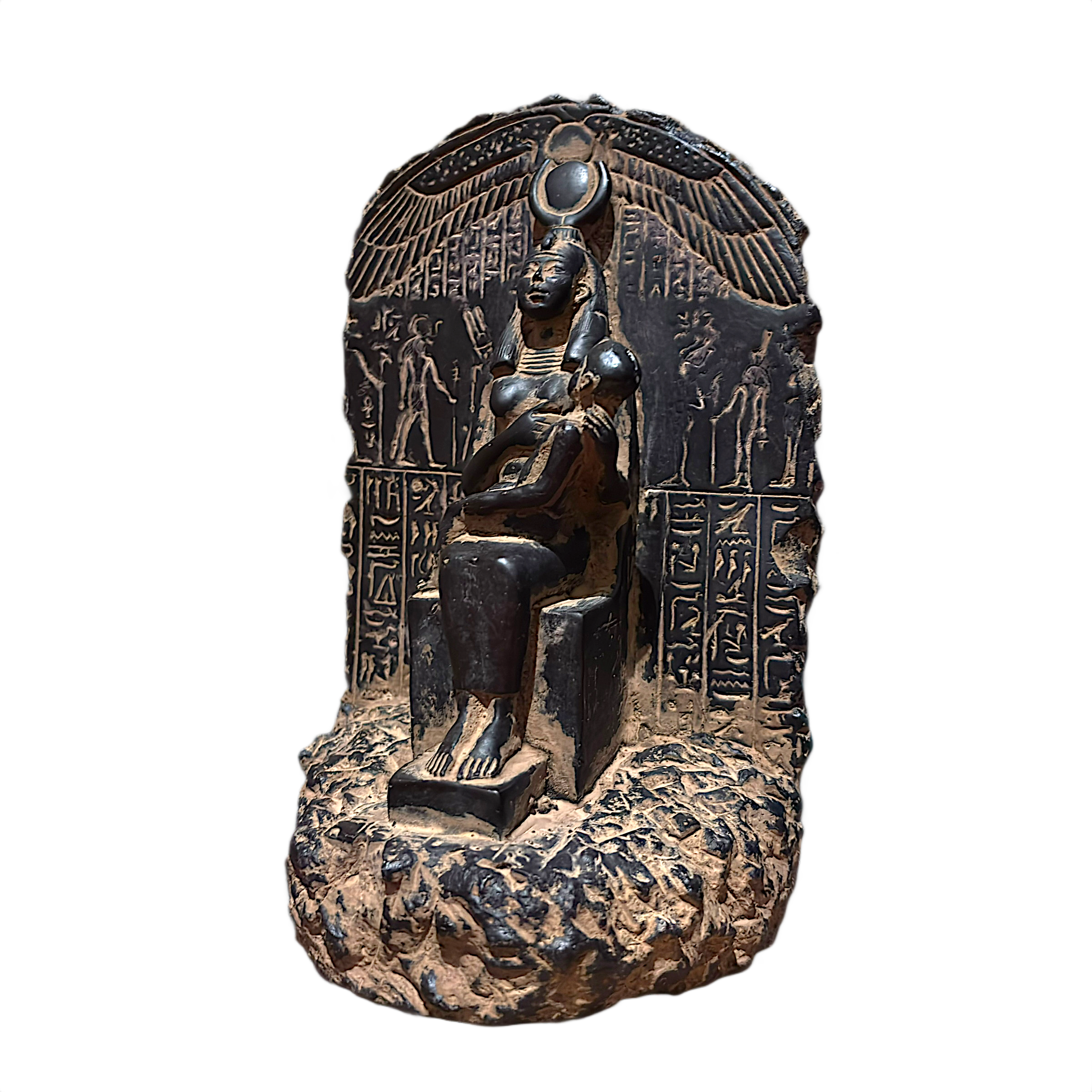Isis Holding Child - Stone Statue