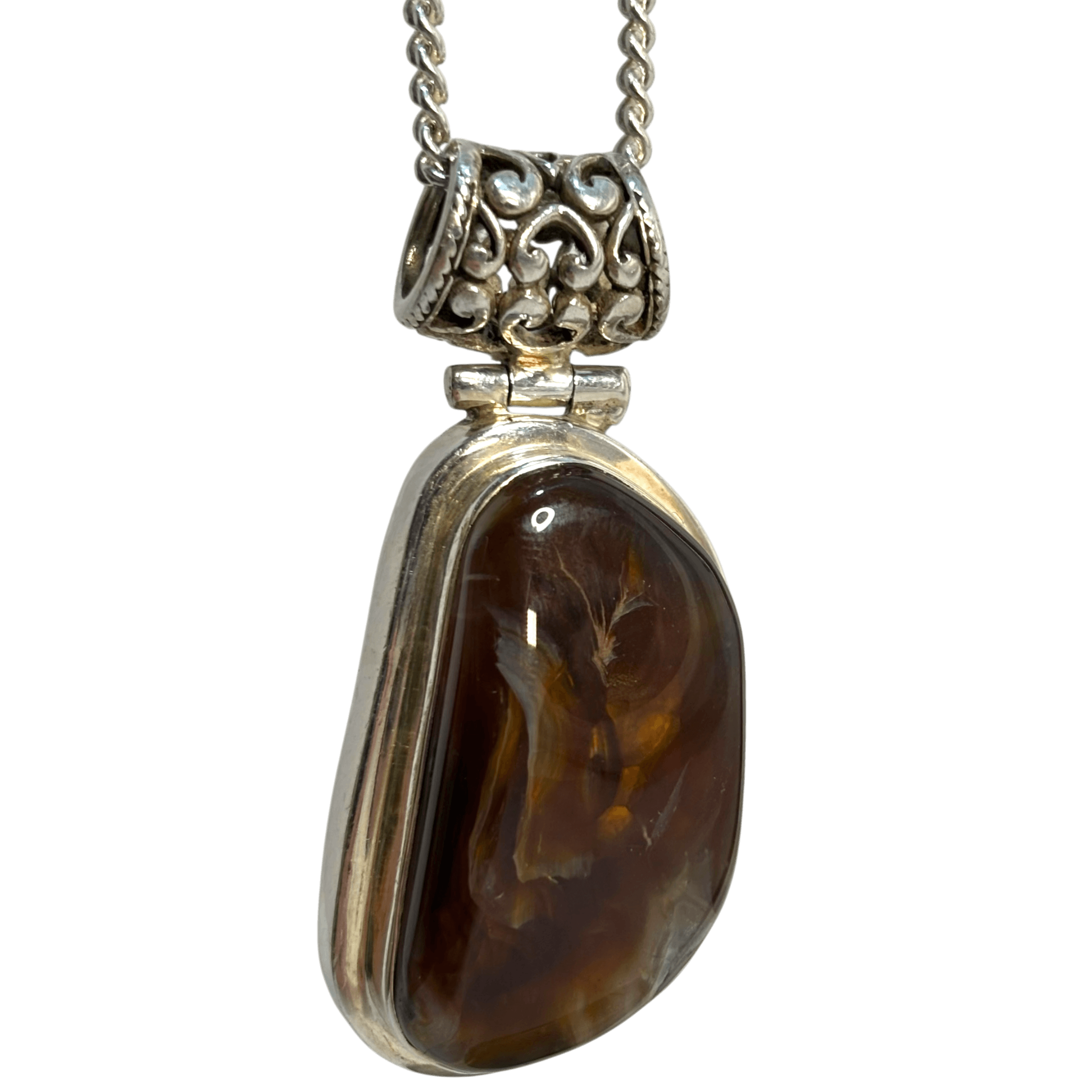 Mexican Fire Opal Pendant