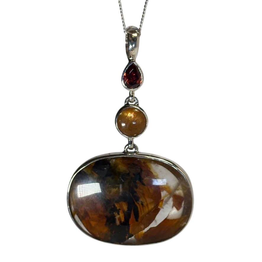 Amber Rutilated Quartz pendant