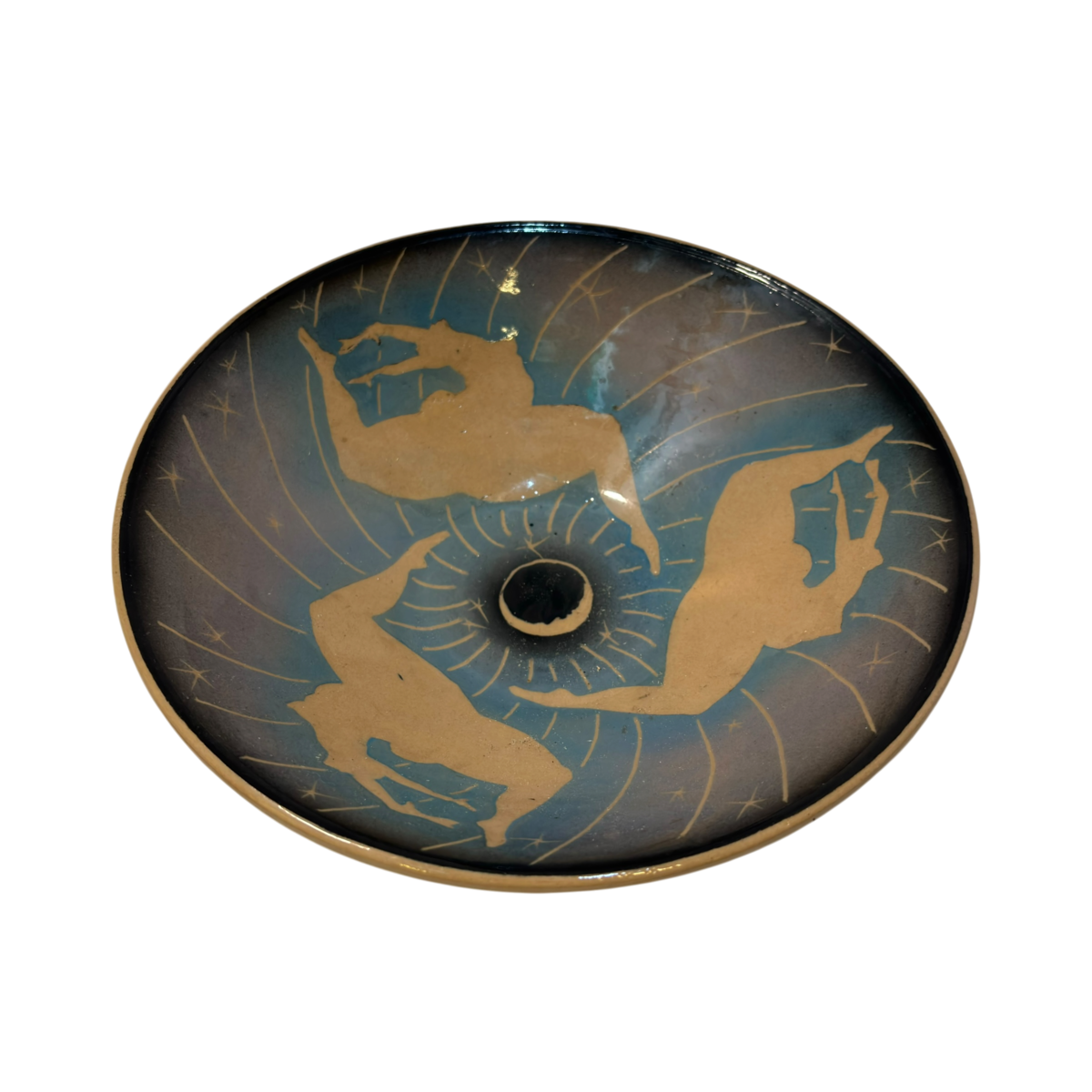 Dancing Witches Ceramic Plate (Handmade)