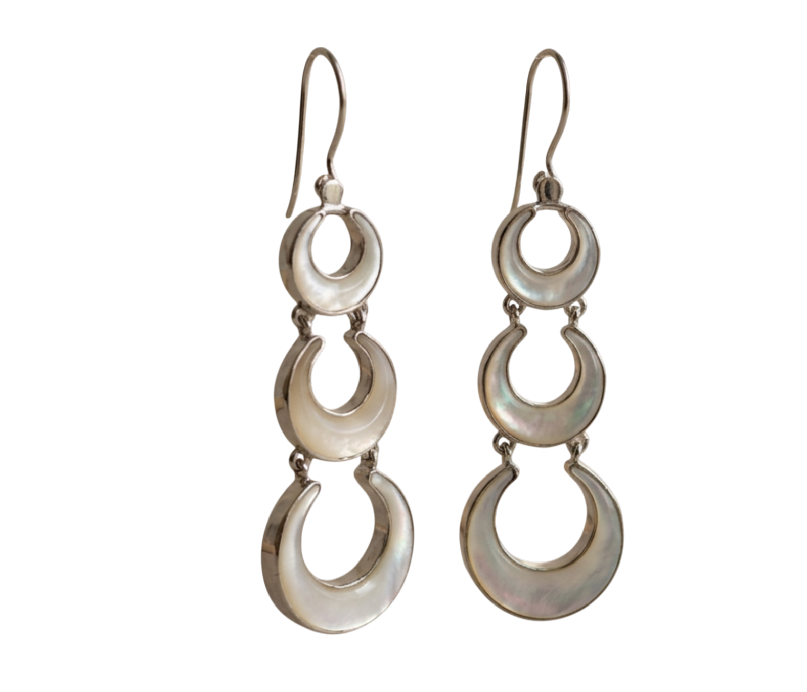 Mother of Pearl Moon Earrings
