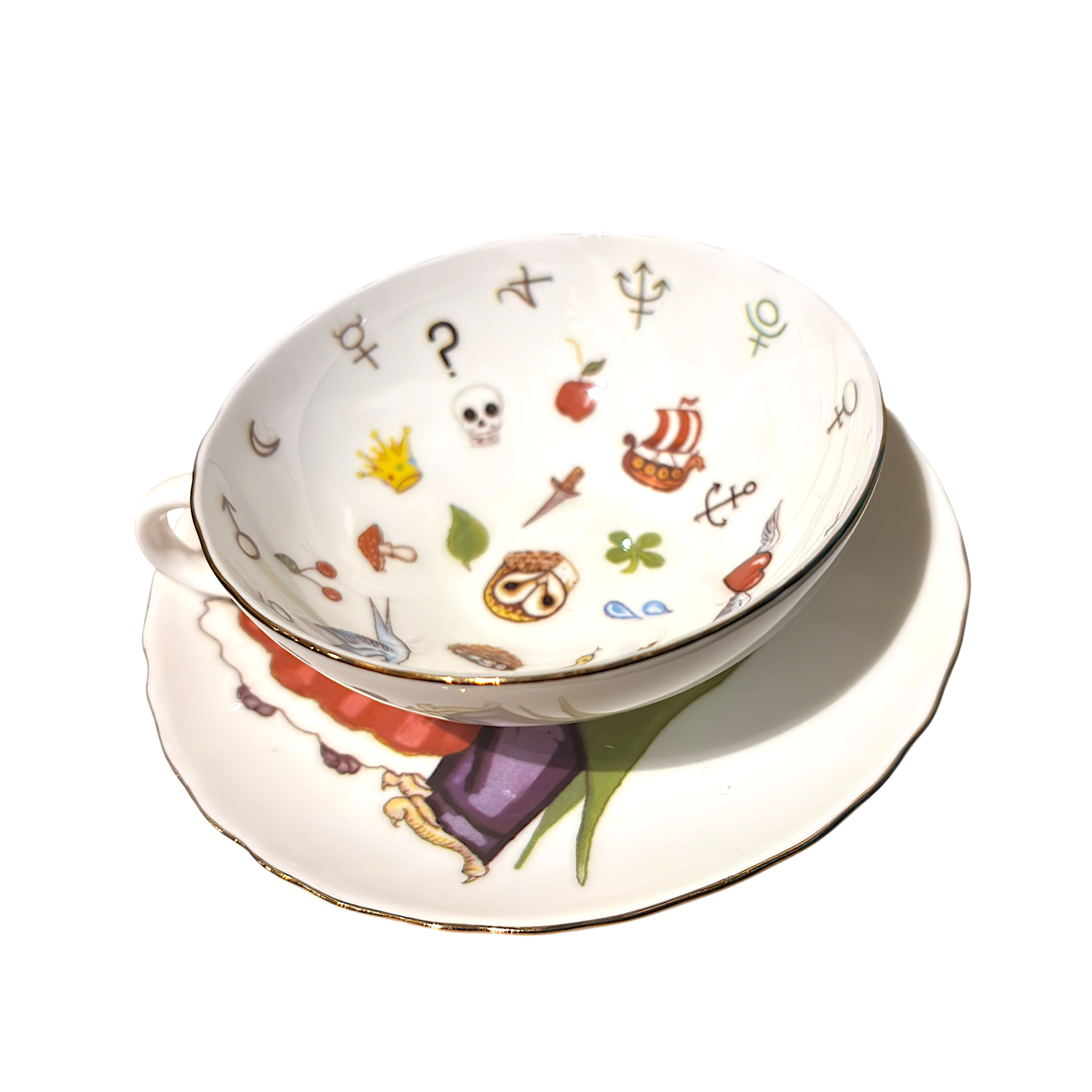 Owl and pussycat cup and saucer