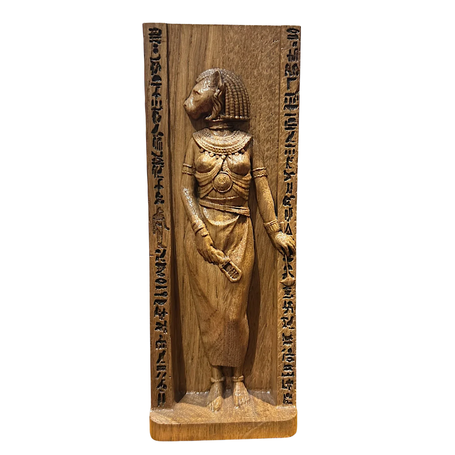 Oak hand-made Sekhmet statue