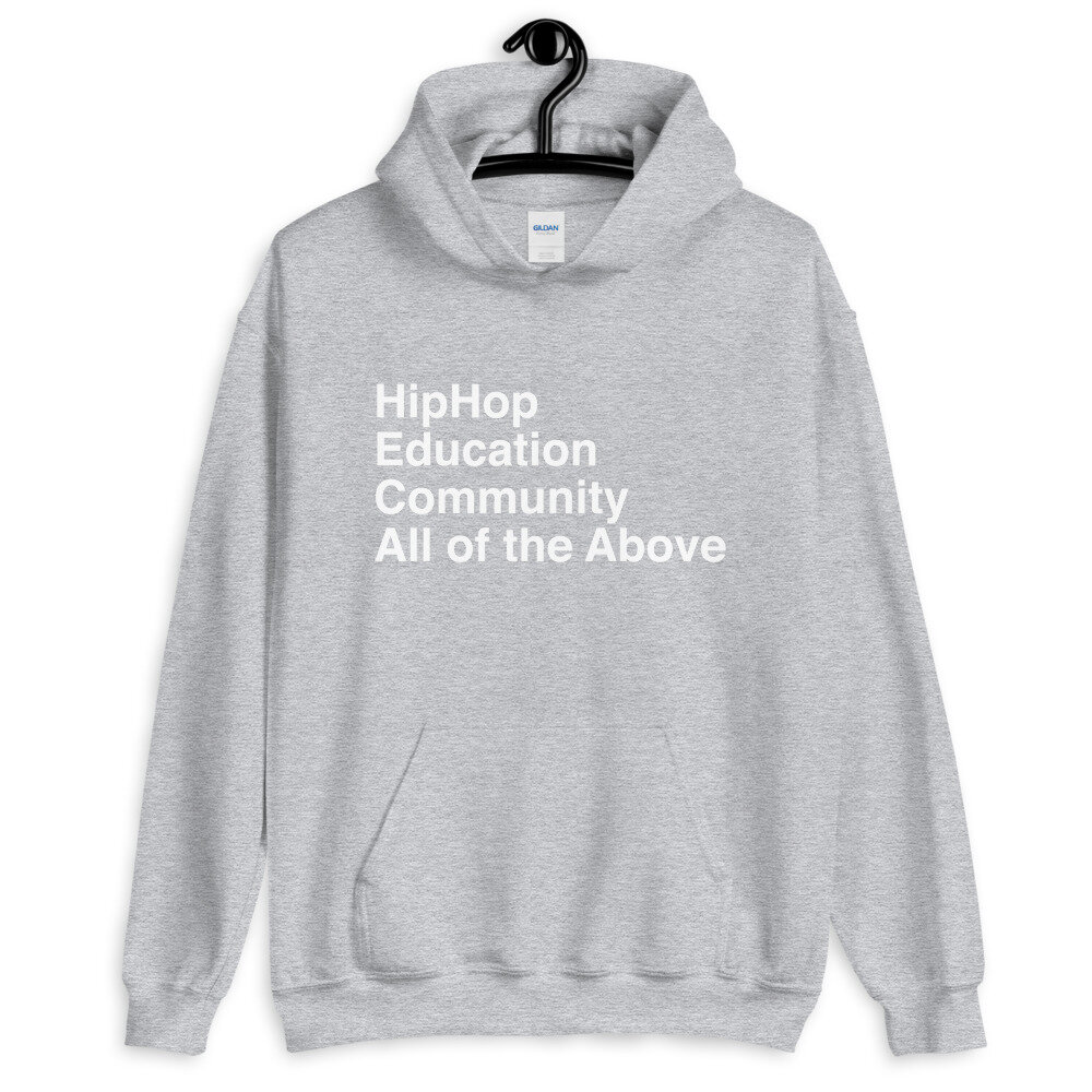 HECA Unisex Hoodie [WHTTXT] — All of the Above Hip Hop Academy