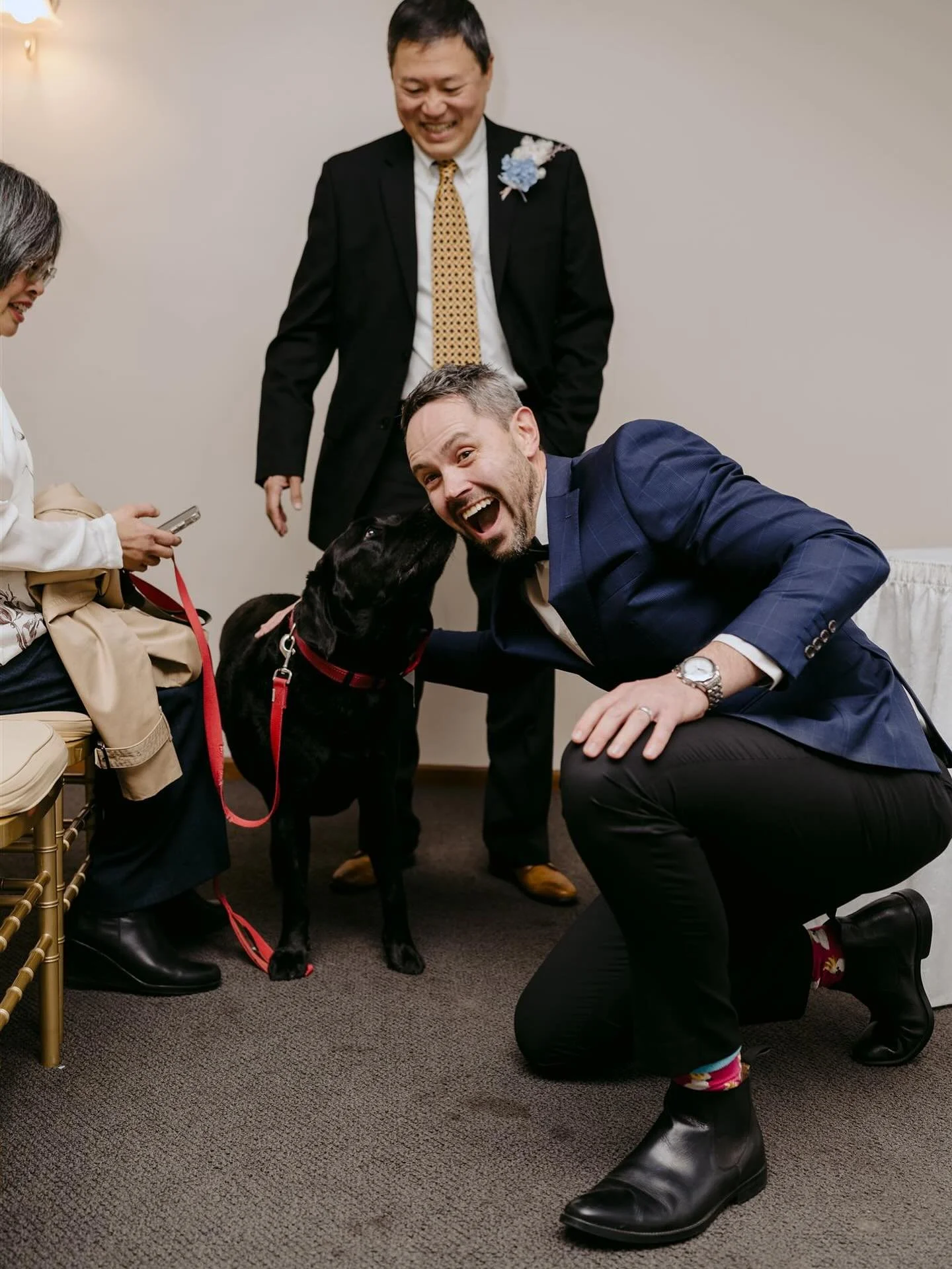 Hanging out with Diesel before the ceremony. 

I was more excited about it than him, that&rsquo;s ok.

Photo @michaelbriggsphotography 
Video @directorsedge 
Venue @chateauwyuna