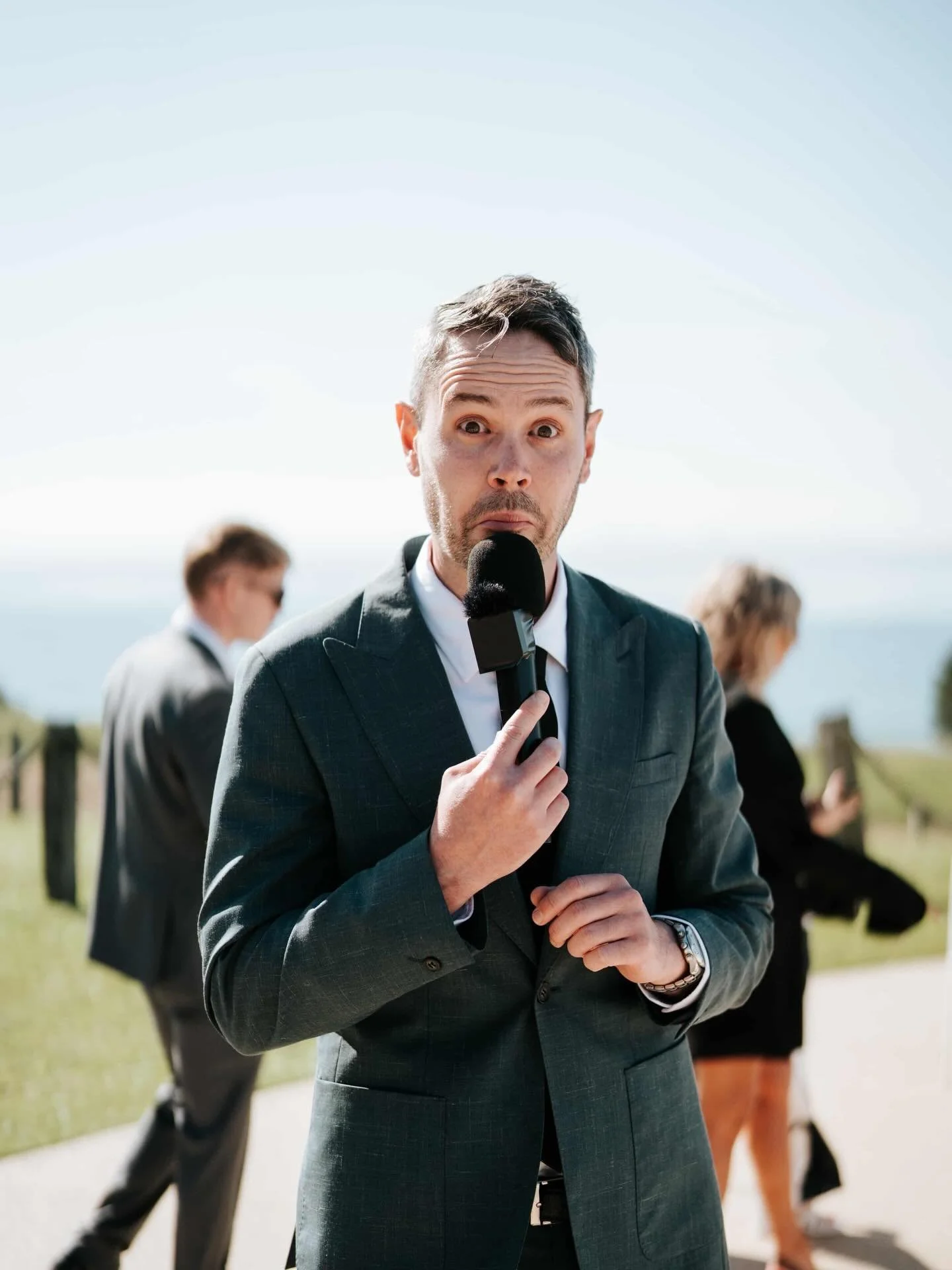 Silly pre-ceremony faces directed at the talented @peter.ingamells.photography 📸 

Speaking of silly, it&rsquo;s currently silly season with new wedding enquiries! To give a quick update, I have limited spots left for 2026 (sitting at close to 85 % 