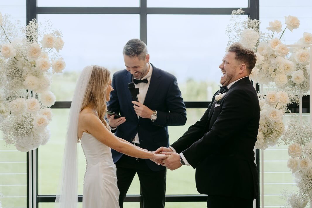 What happens when you have a great wedding ceremony? 🤔 

- You get awesome photos and video of you and your guests smiling and having a great time. Thanks @michaelbriggsphotography 📸 &amp; @aisleproductions 🎥 

- It sets the tone for the day, ever