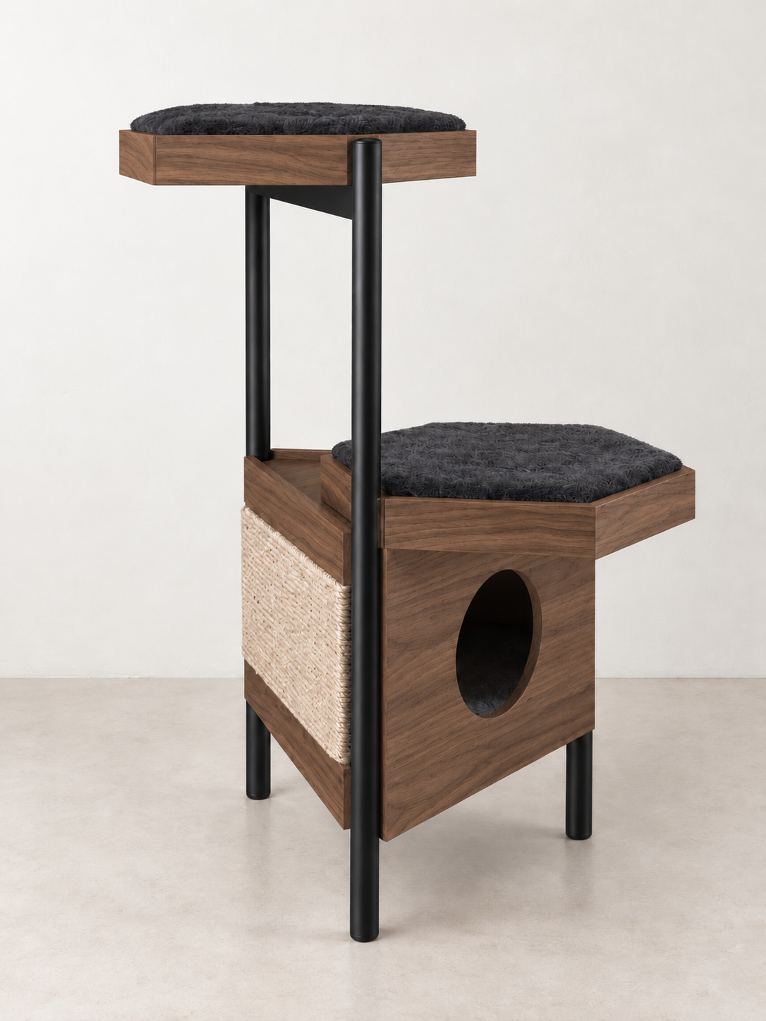 Torre para gato de 2 Niveles con Guarida