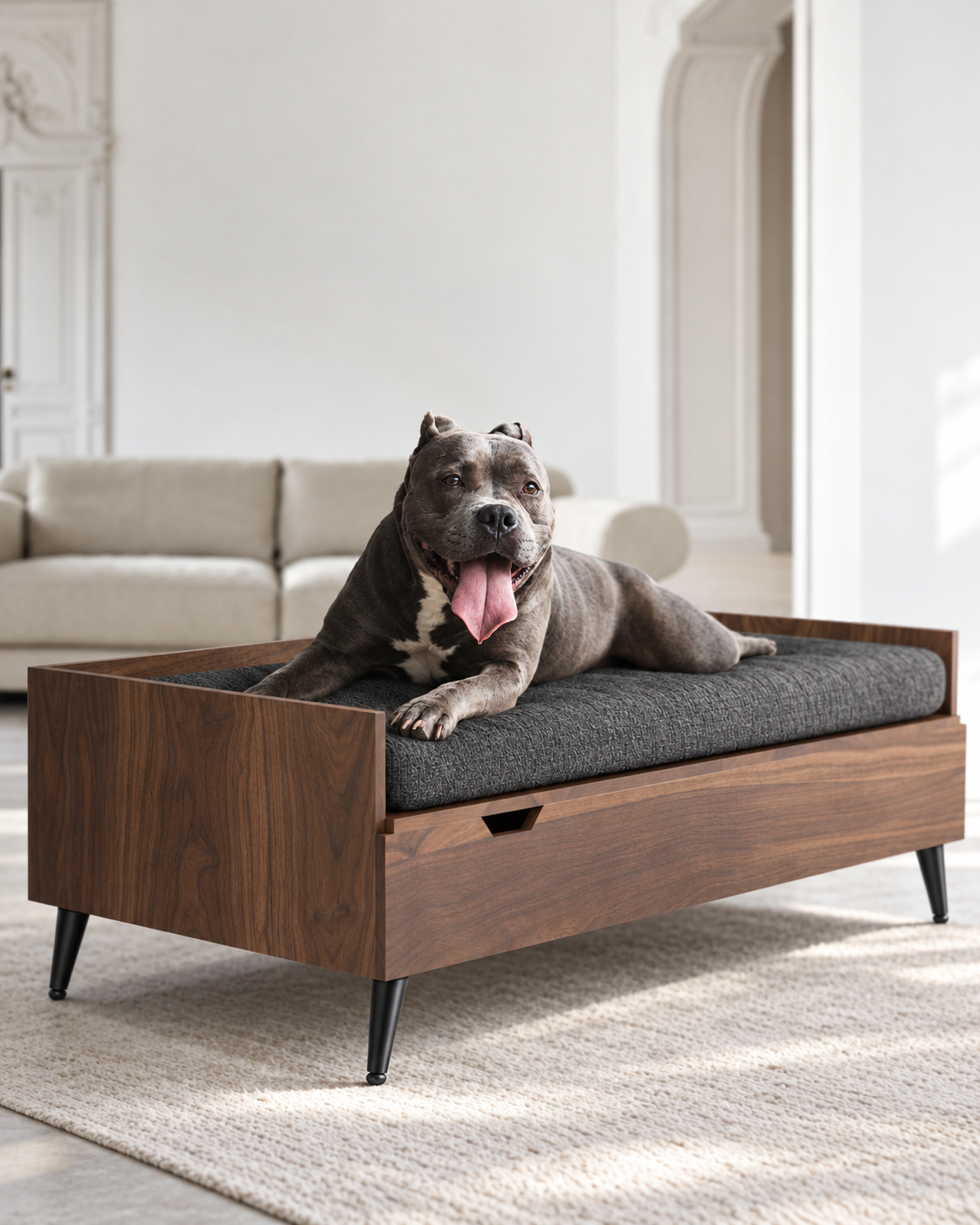 Cama elevada con espacio de guardado