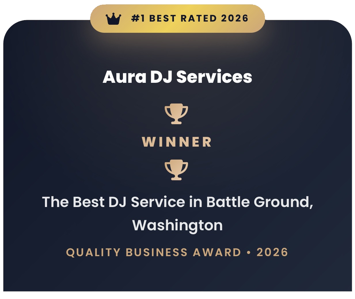 Best DJ in Battle Ground, Washington Award