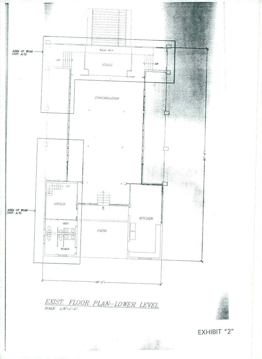 Church Before the FIre (lower lever plans)