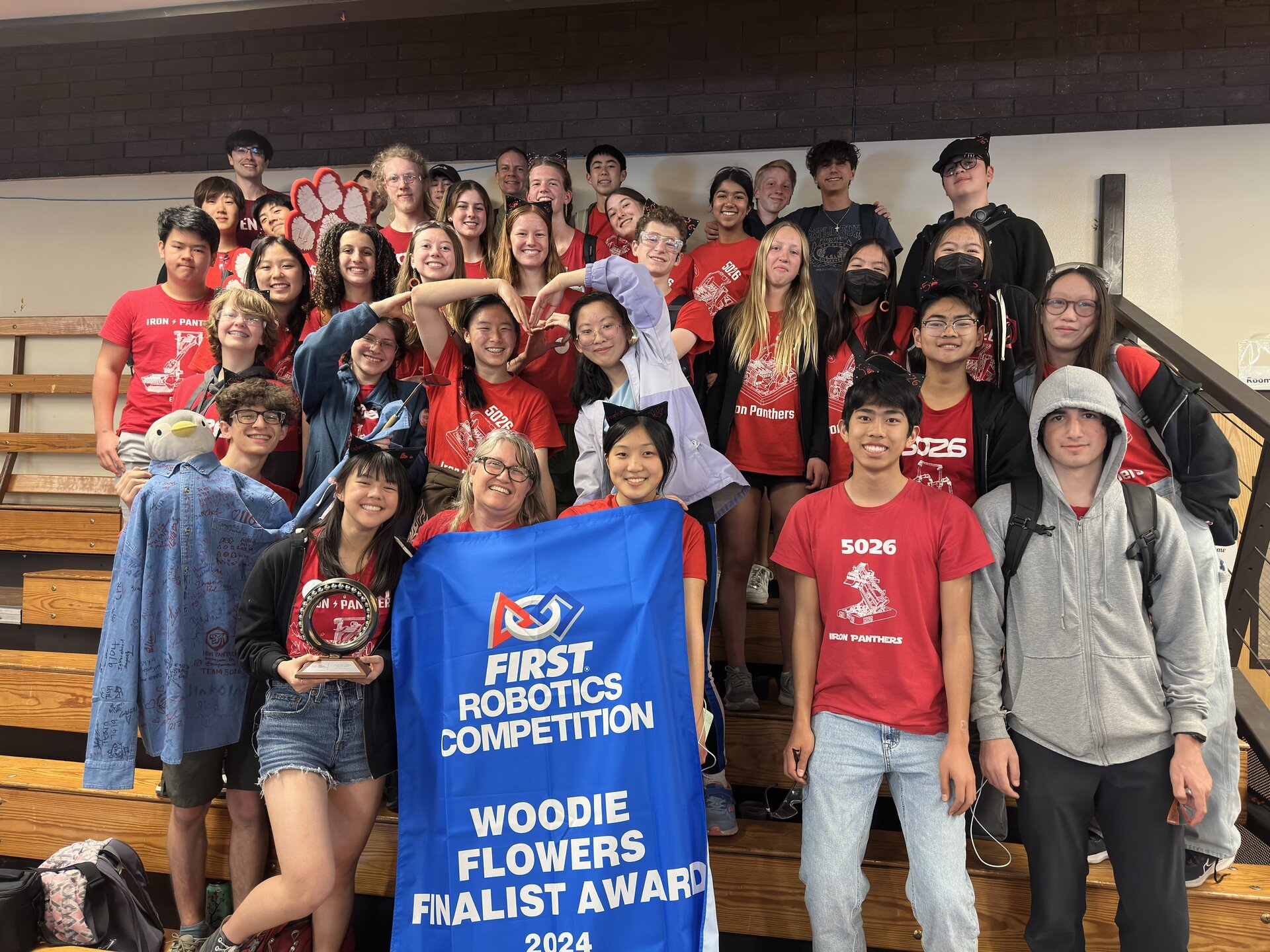 Last week at the Arizona East Regional, our head coach, Ms. Wade won the Woodie Flowers Award! Since starting our team 10 years ago, Ms. Wade has always embraced the spirit of Dr. William Murphy, fostering a fun and safe environment where students ar