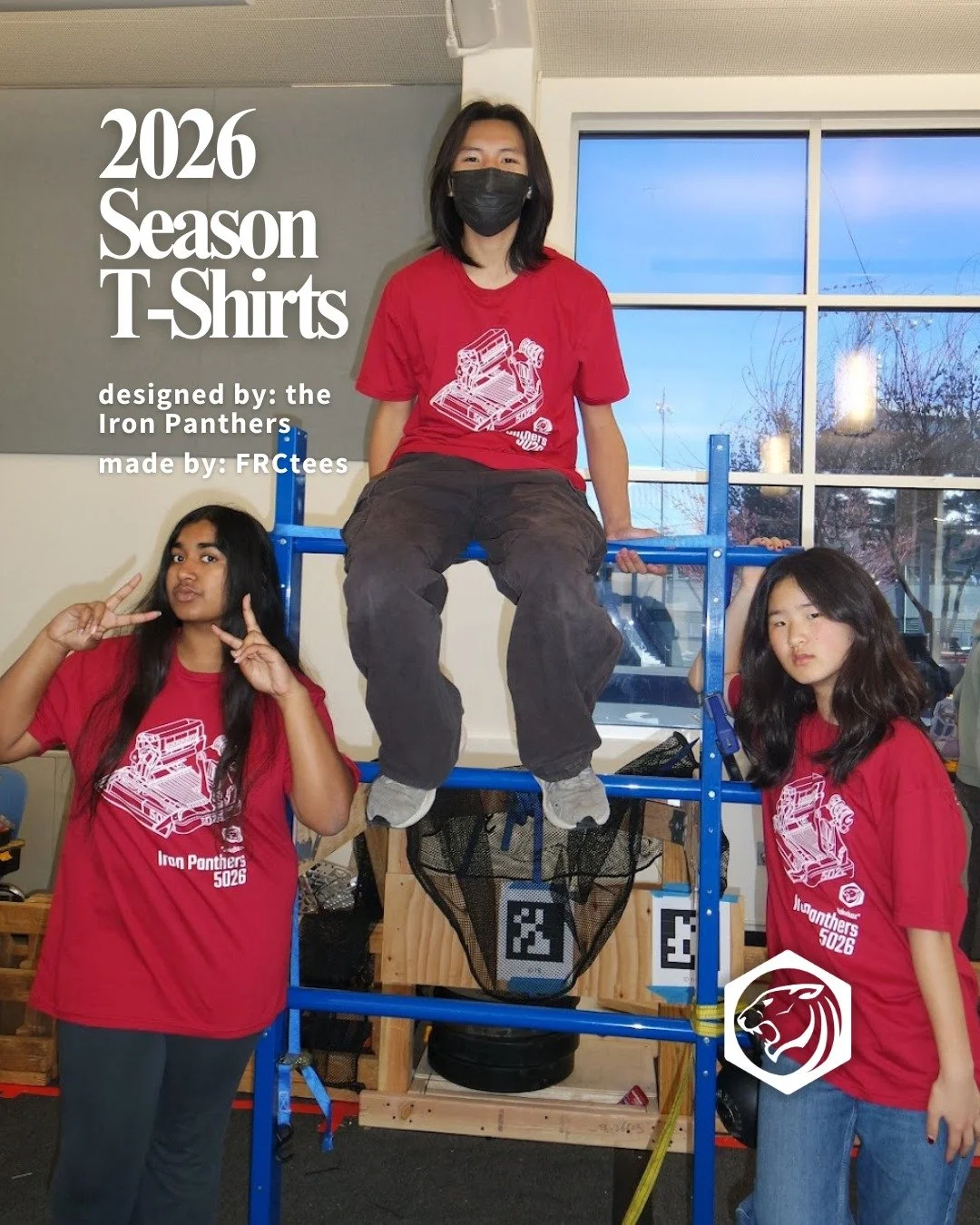 New season, new us! Plus new shirts??

Our 2026 shirt features our REBUILT robot on the front, and our amazing sponsors on the back! Surrounding our sponsors are a variety of symbols representing both our team and this year's FRC season.

Reach out i