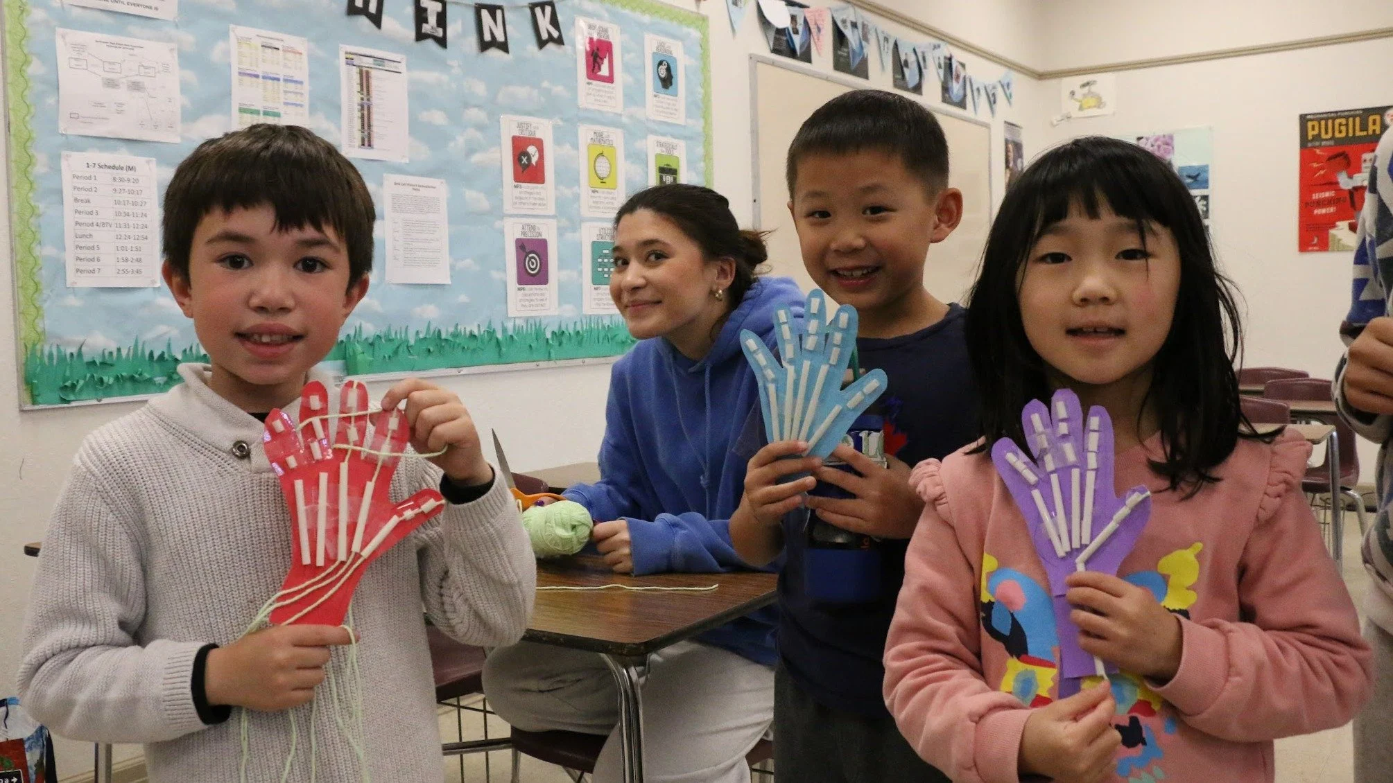 Last month, the spring semester of our free STEM after-school program, Cub Central, came to a close! For their final class, students were challenged to design their own paddleboat, learning about concepts such as buoyancy and potential/kinetic energy
