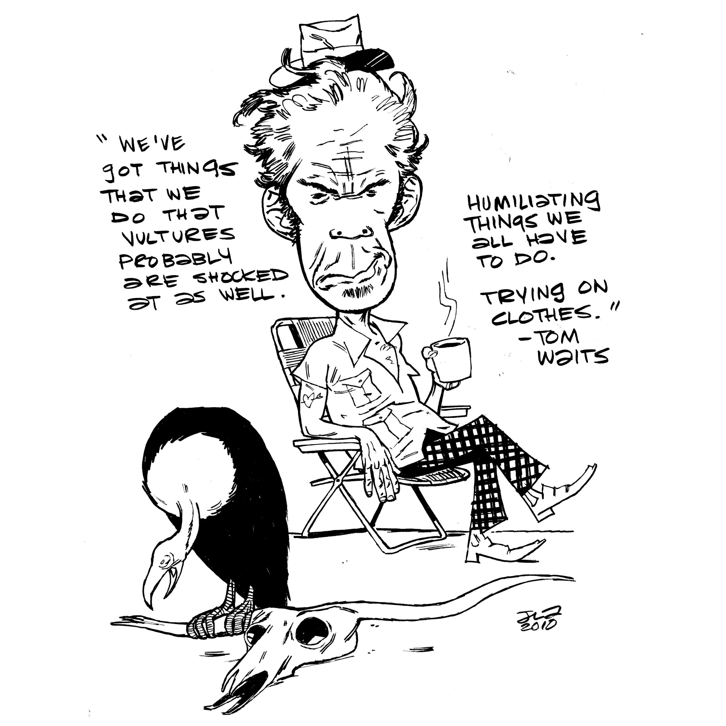 And old Tom Waits commission. The quote is real. 

For comics &amp; more read/join my NEWSLETTER at the link in bio. 

#comics #comicbooks #cartoonist #tomwaits #music #cartoonist #caricature