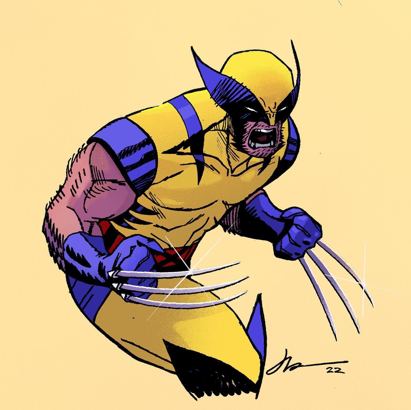 Colored a yellow suit Wolverine variant for my Jim Lee X-men homage. Guess  I don&rsquo;t hate this look anymore but it&rsquo;s got nothing on the red &amp; black lumberjack (aka the Biggie Claws). 

For comics &amp; more join my NEWSLETTER at the li
