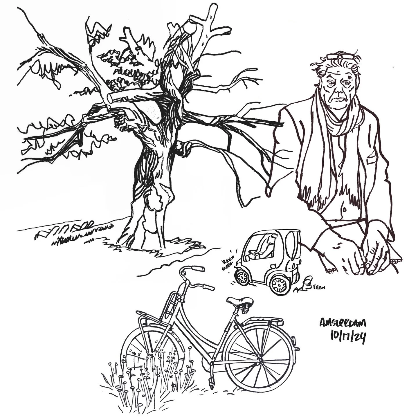 Latourist in Amsterdam 2024 Part 2.

Comics &amp; more at the link in bio. 

#sketchbook #lifedrawing #Amsterdam #travel