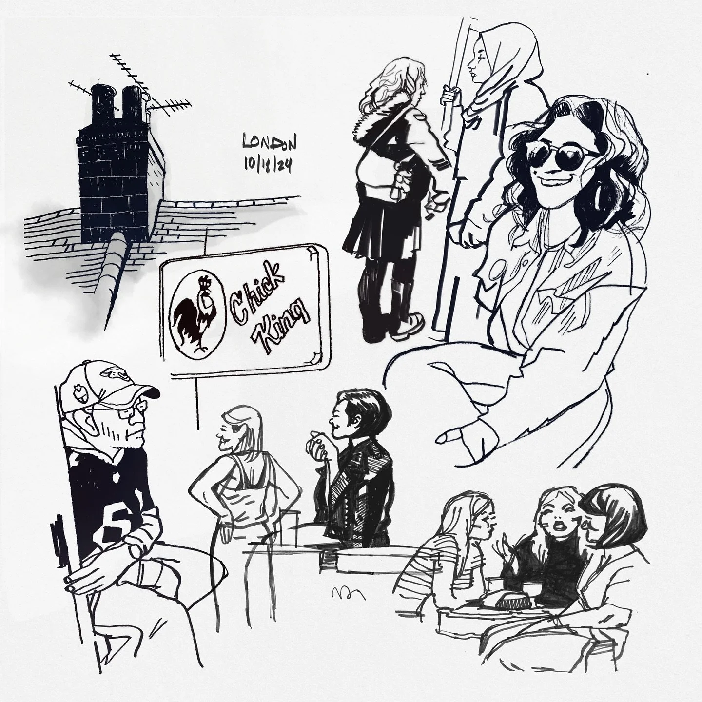 Latourist 2024 Part 3. London abridged. 

Comics &amp; more at the link in bio. 

#sketchbook #lifedrawing #London #travel #Europe