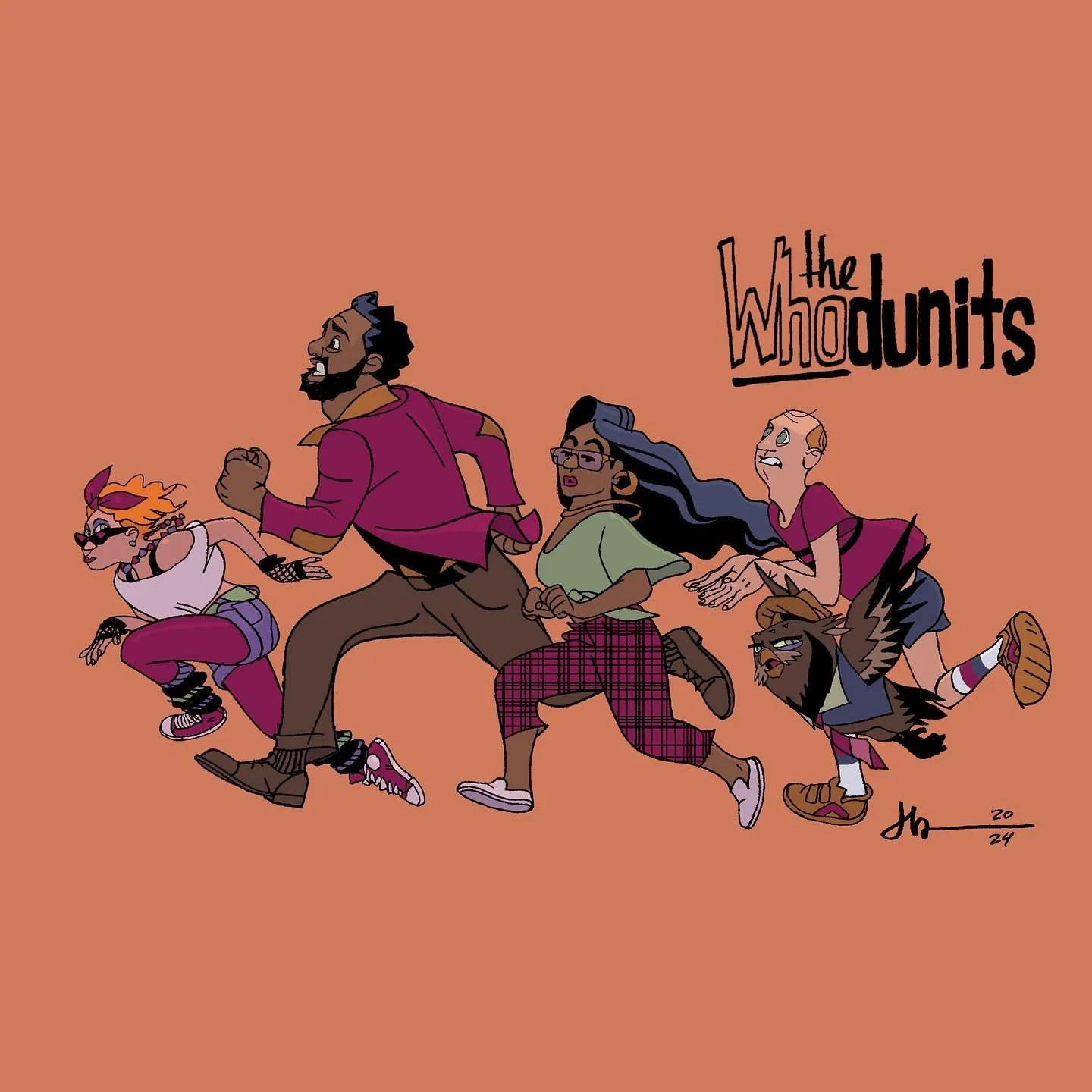 Hoo ya gonna call? New characters &amp; designs for a thing I&rsquo;m tinkering with. &mdash; For comics &amp; more join my NEWSLETTER at the link in bio. 

#comics #cartoonist #comicbooks #animation #scoobydoo