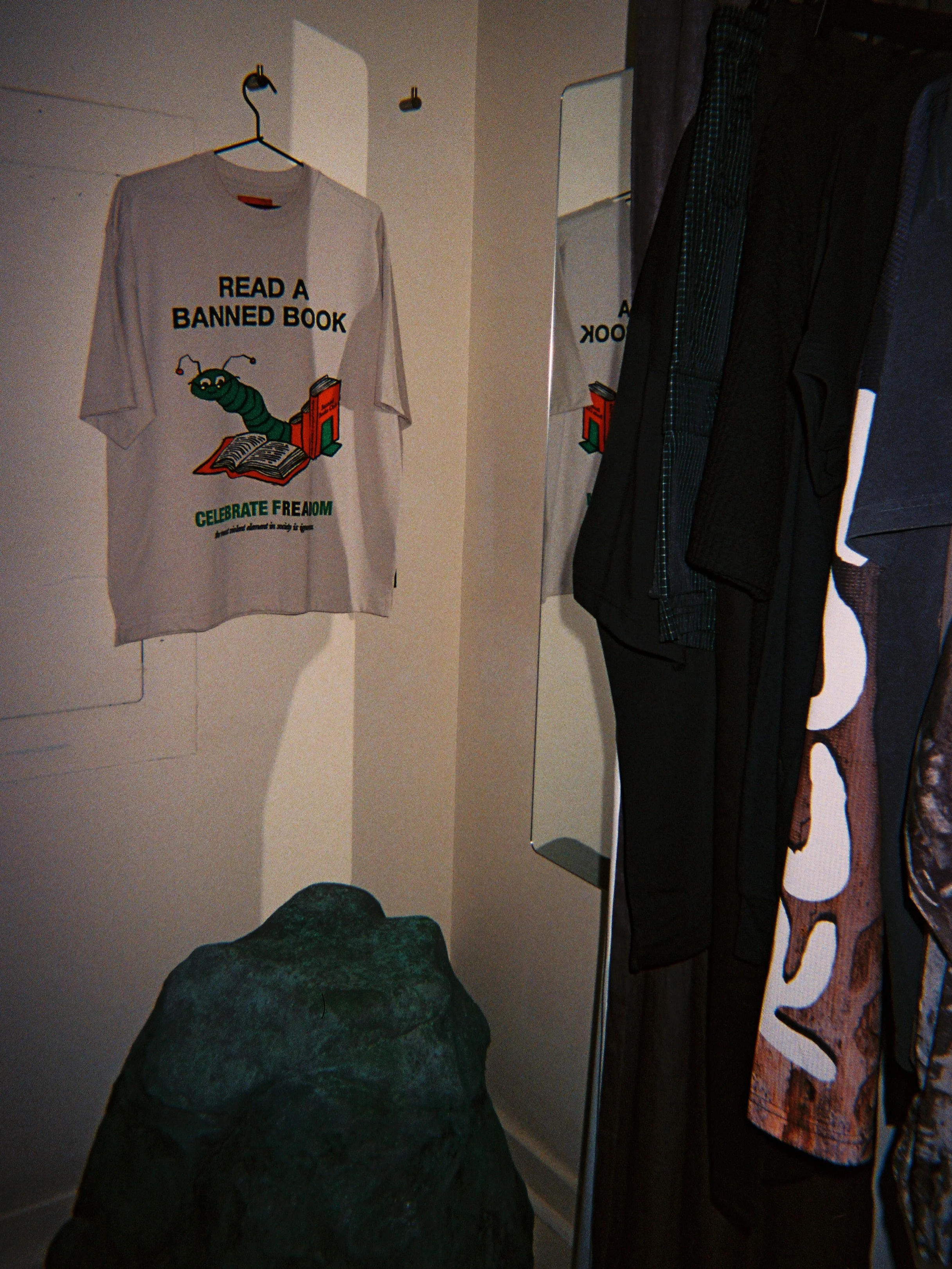 🟩🟥 Read a banned book. @chnge items available in-store at 2041 Coral St. - hours in bio!