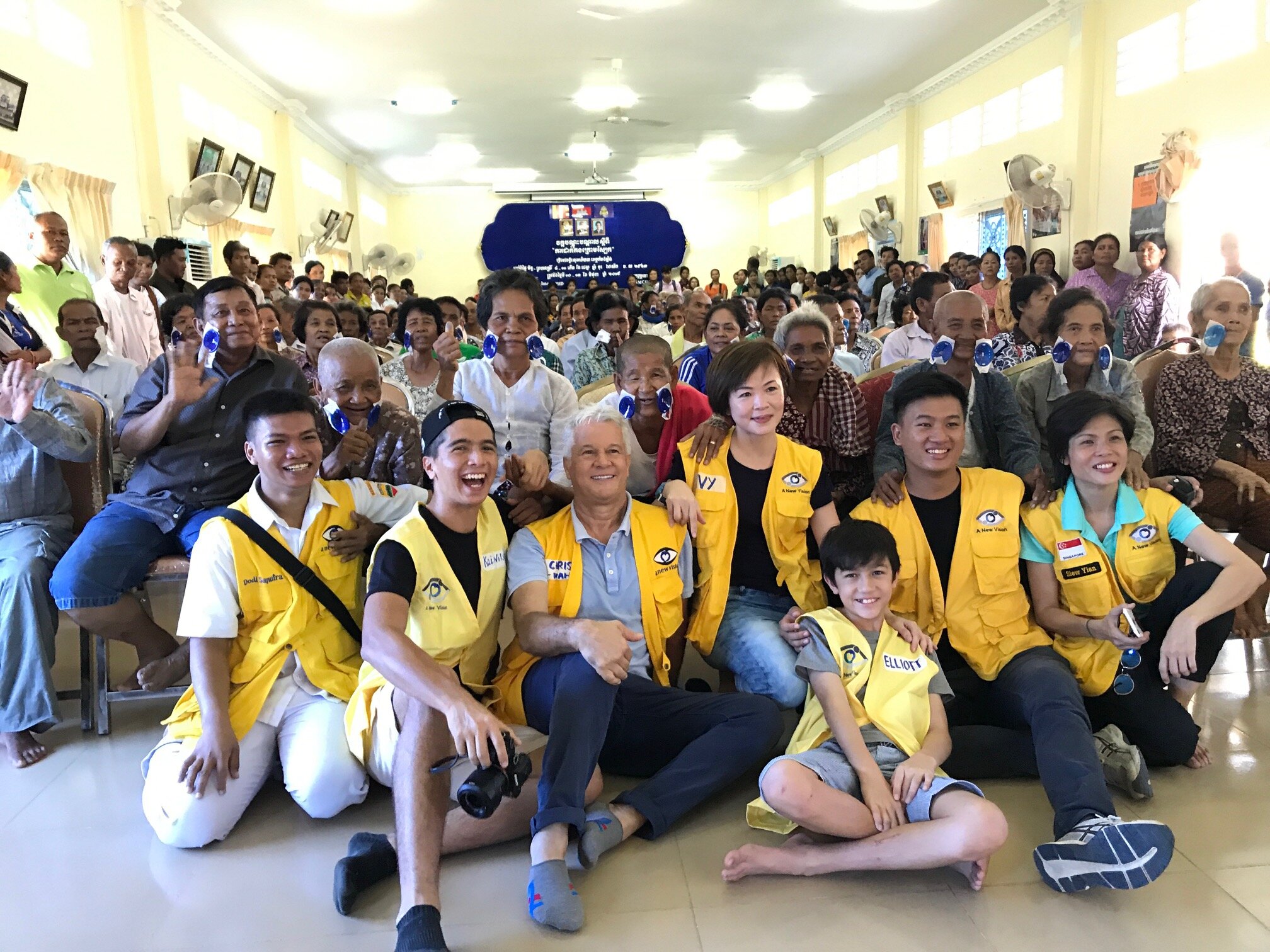 WAH Cambodia Cataract Mission group in patient recovery room.JPG