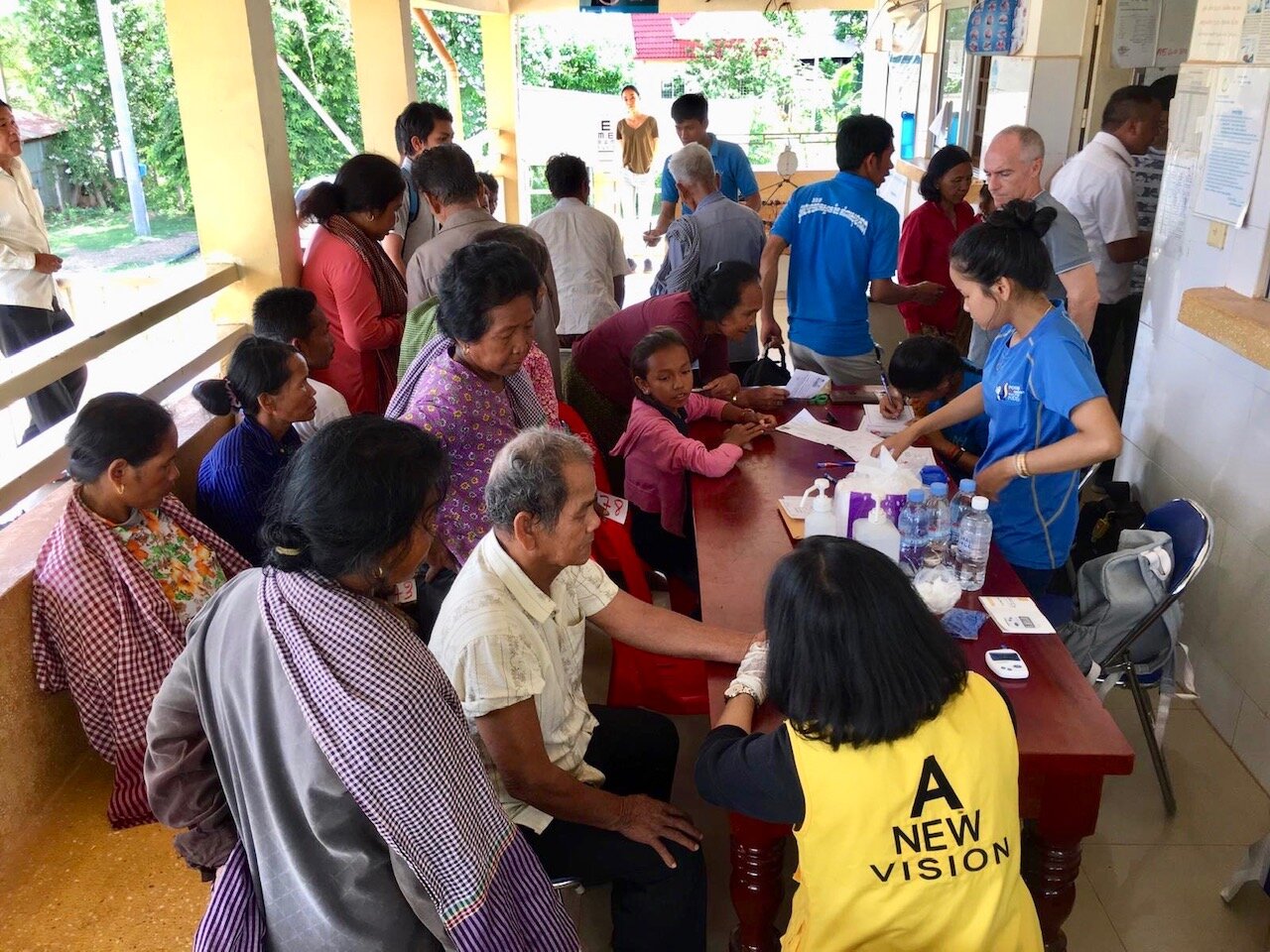 WAH Cambodia Cataract eye testing and medical check in village.JPG