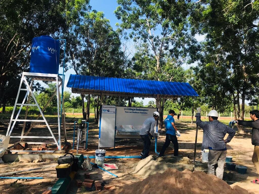WAH Foundation Cambodia school clean water system building work.JPG