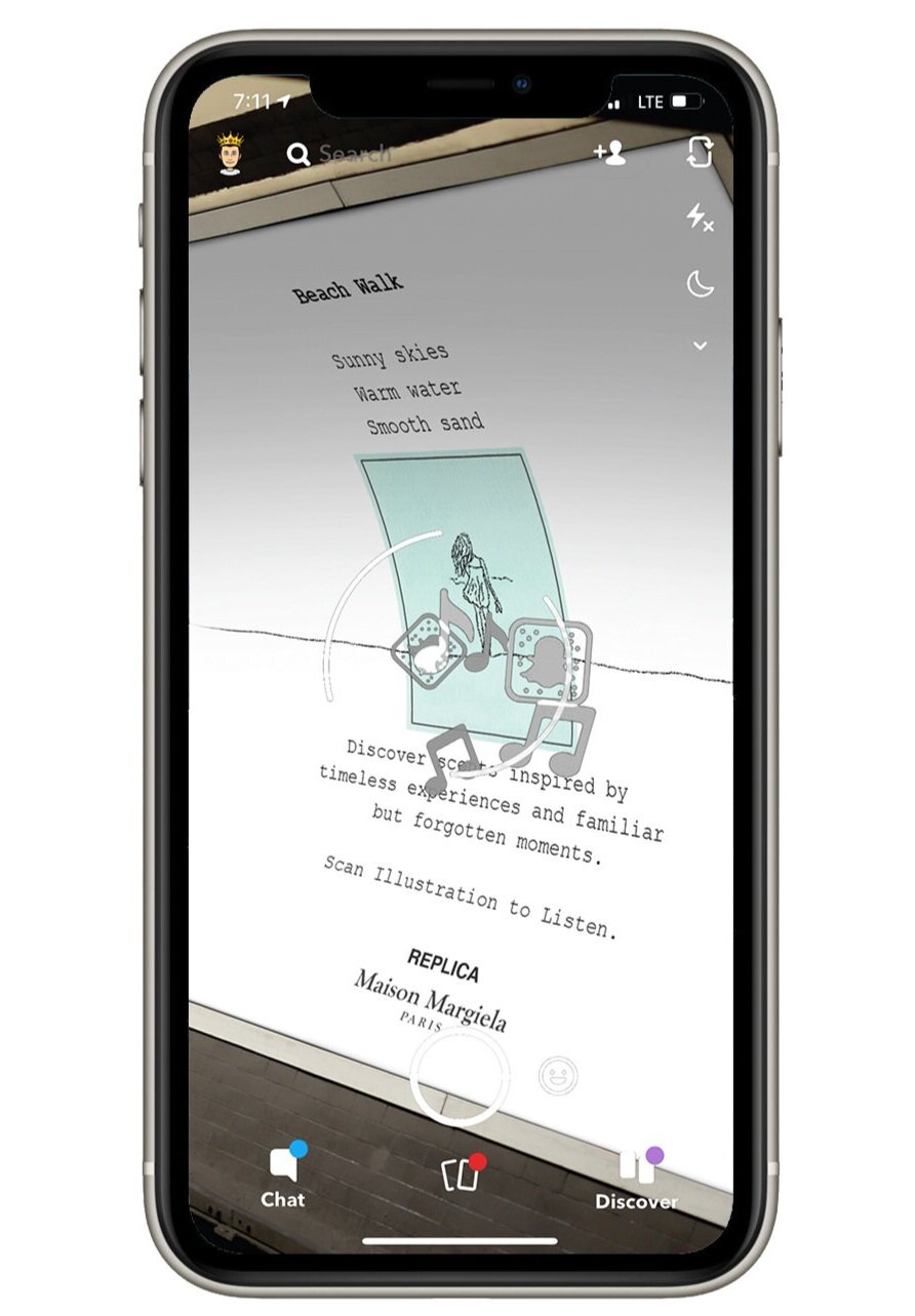 Scanning feature in Snapchat app