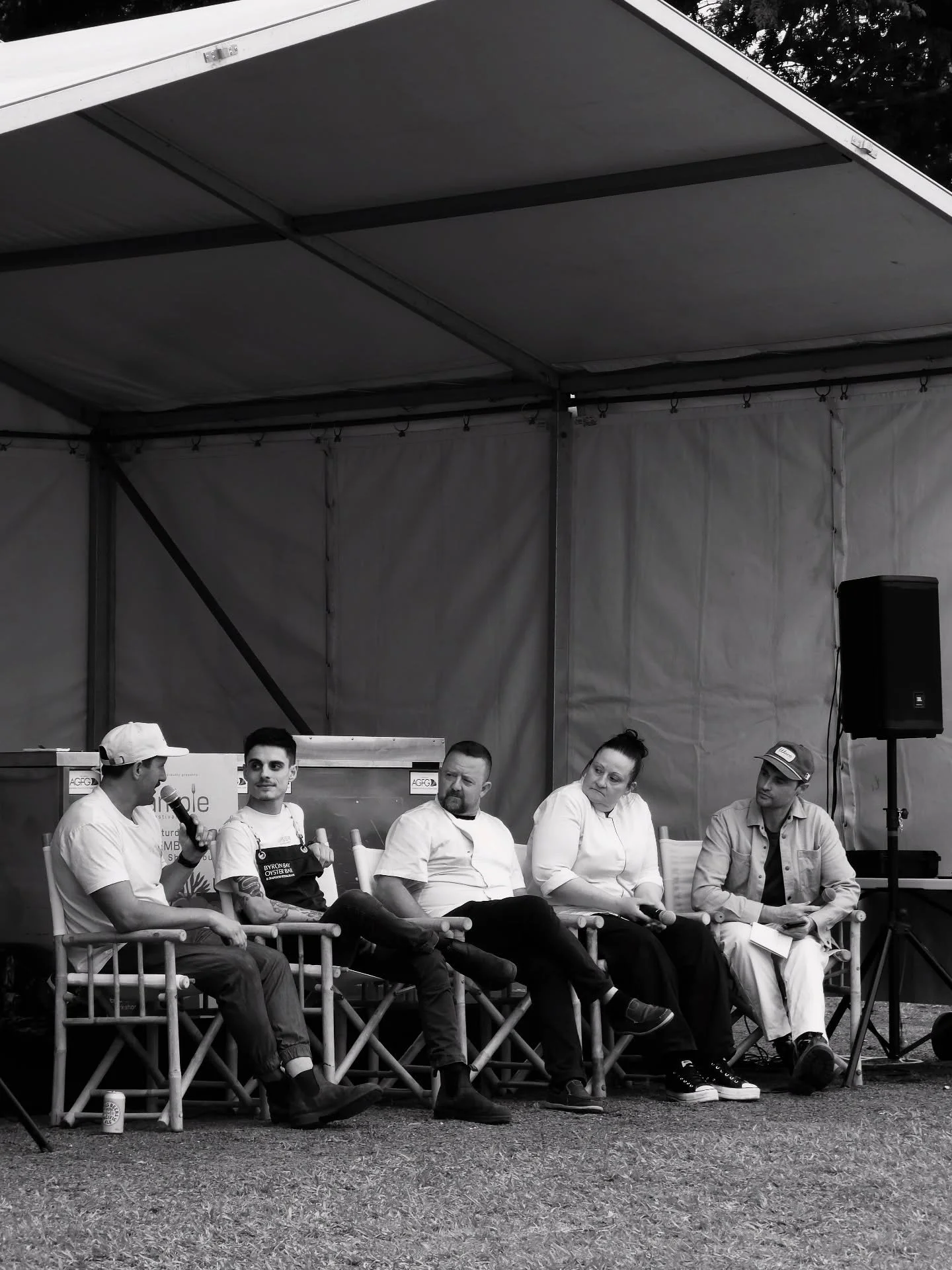 I&rsquo;ve been chatting with chefs for years &mdash; doing it without swearing and in front of a crowd has its challenges, but hell, it&rsquo;s rewarding. 

Moderating the chefs&rsquo; panel @samplefoodevents this past weekend brought ear-catching i