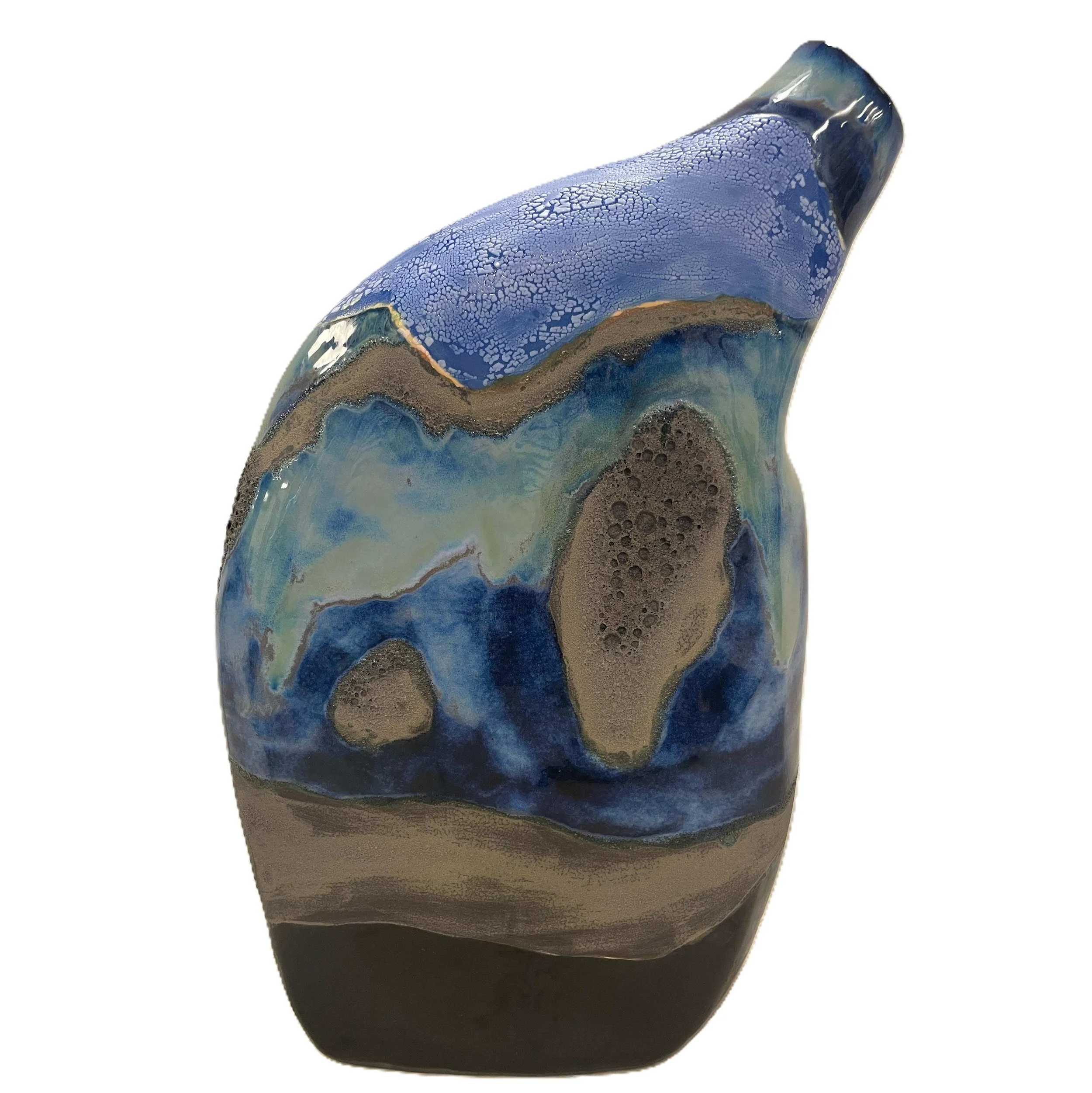 SOLD - Tall Blue Vessel #2