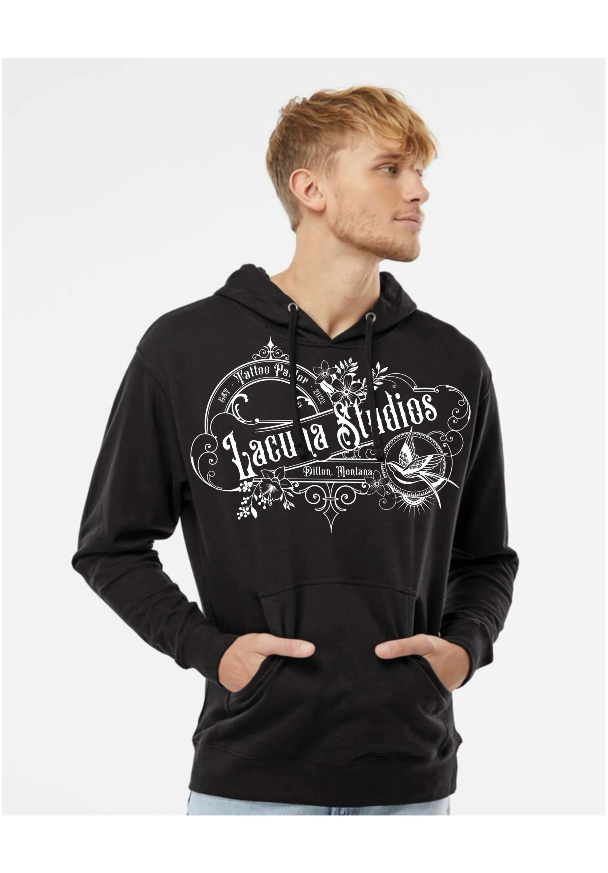 Lacuna Studios Script Hoodie - Black