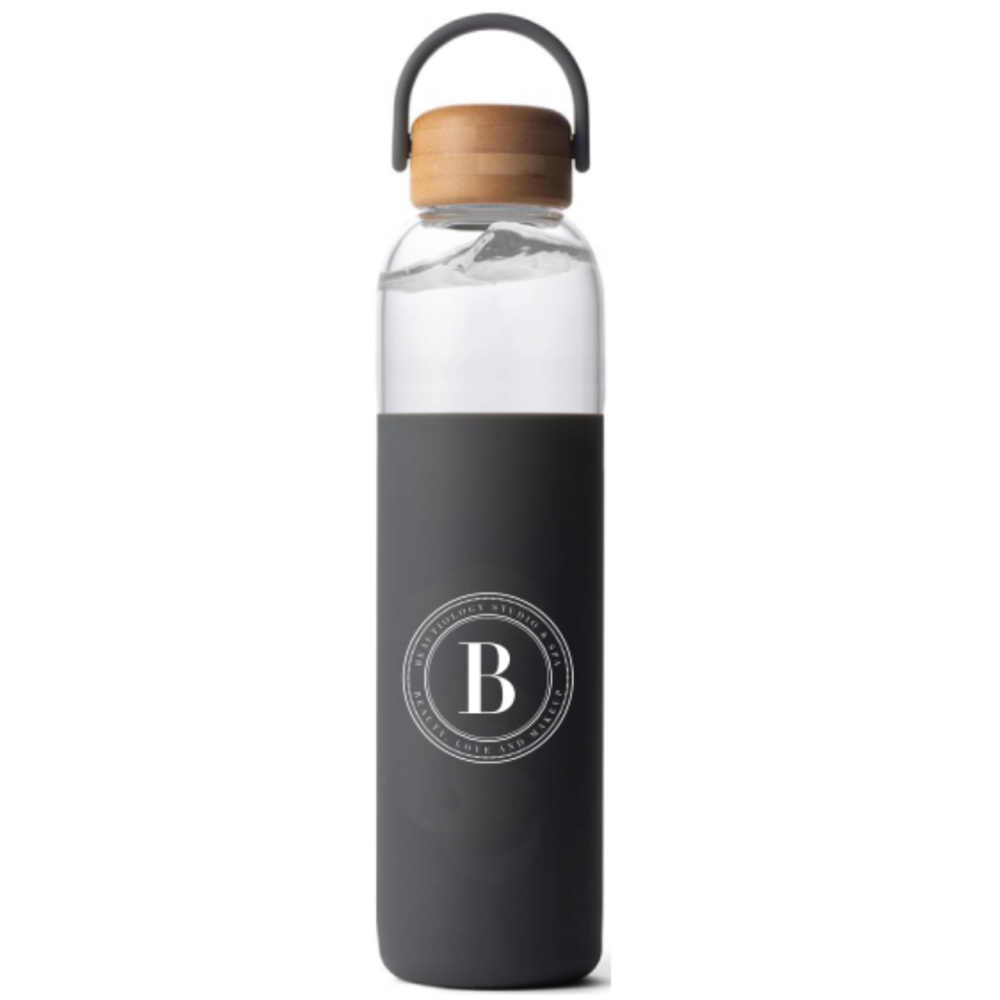 Soma 25-Ounce Glass Water Bottle Grey