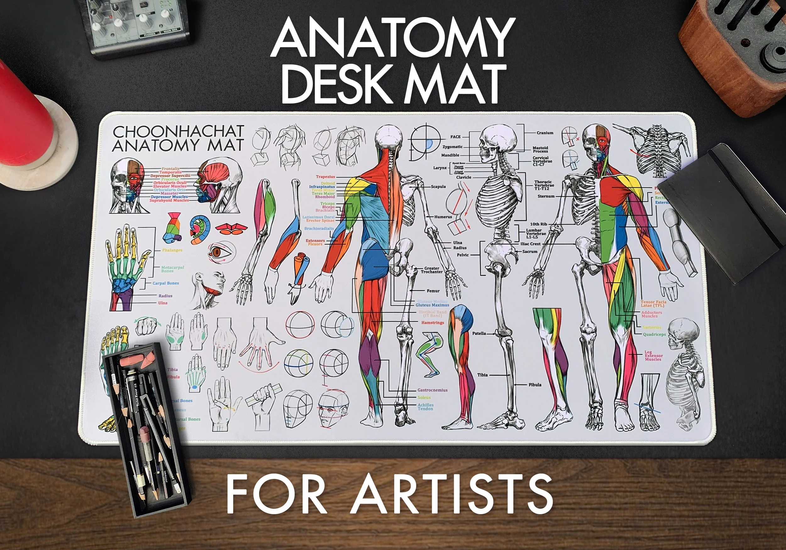 Choonhachat Anatomy Desk Mat
