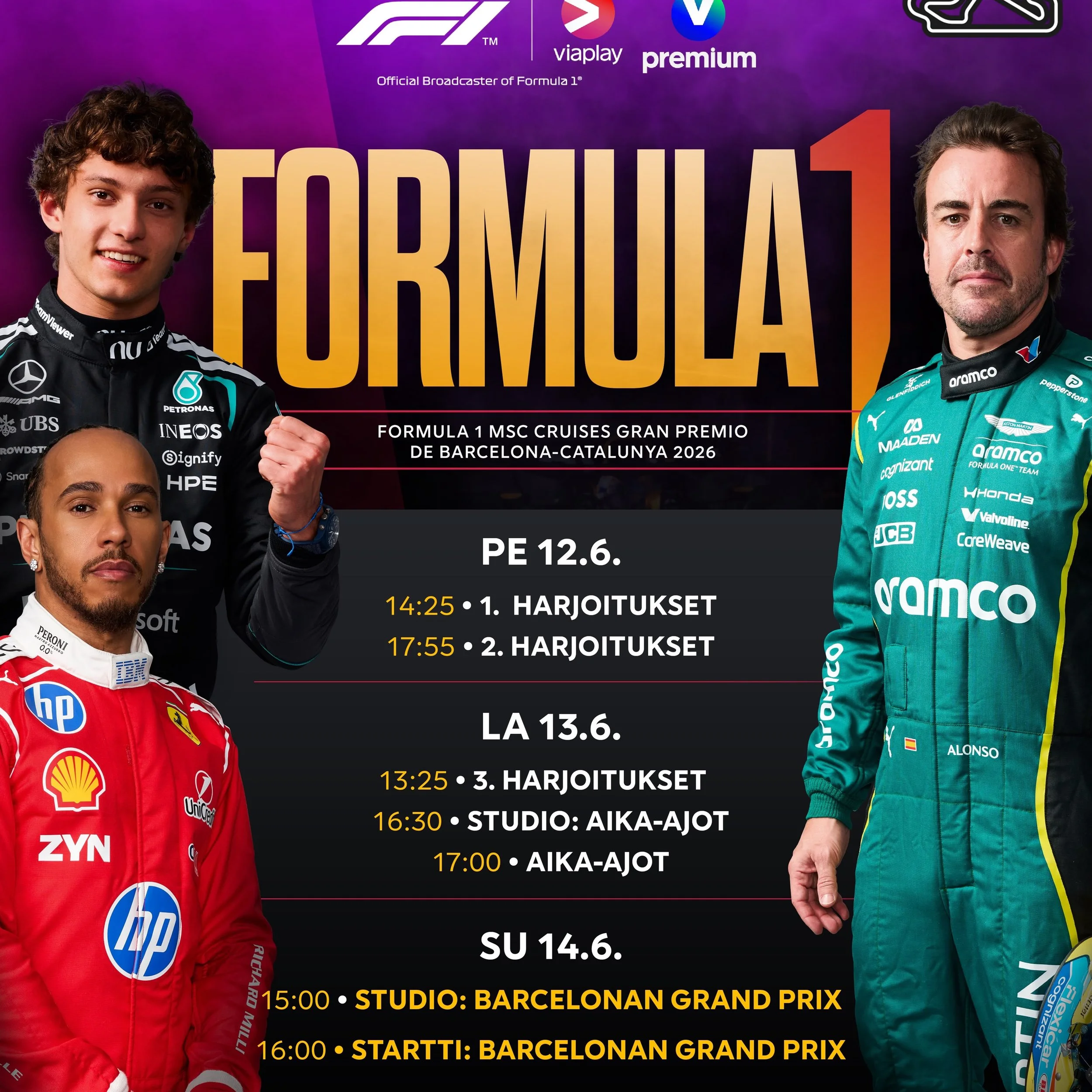 Let&rsquo;s go racing 🏁 Barcelona, Spain it is 🇪🇸 
@viaplaymotorfi @f1