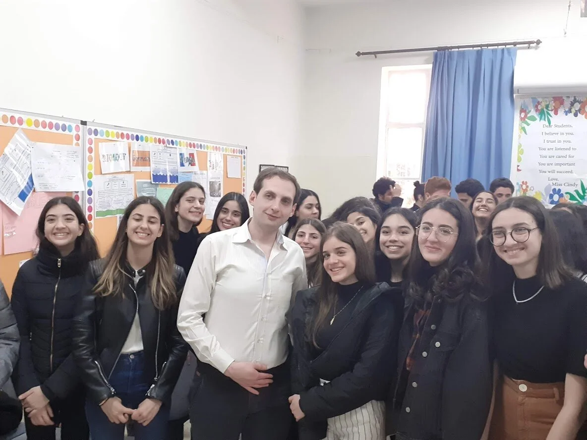 With Hussam Haddadin a Jodranian designer at the Careers Day.jpg