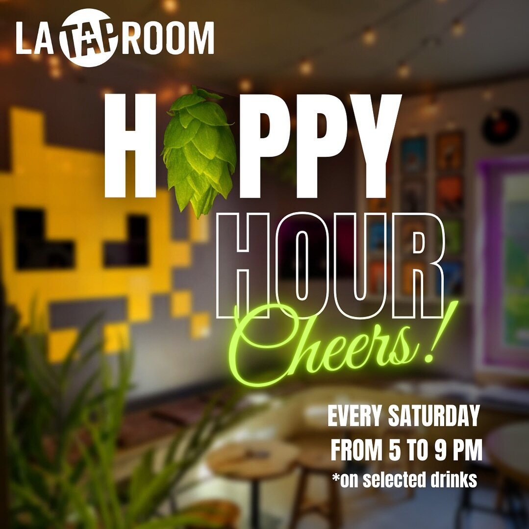 March magic is here! 🌸 
That means spring is around the corner, the terrace is making a comeback and&hellip; get ready to the kick-off of our epic happy hours by LaTaproom! 🎉🥳

Every Saturday from 5pm to 9 pm, enjoy exclusive deals on a killer lin