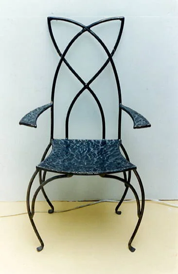  Scarab Chair , patinated seat 