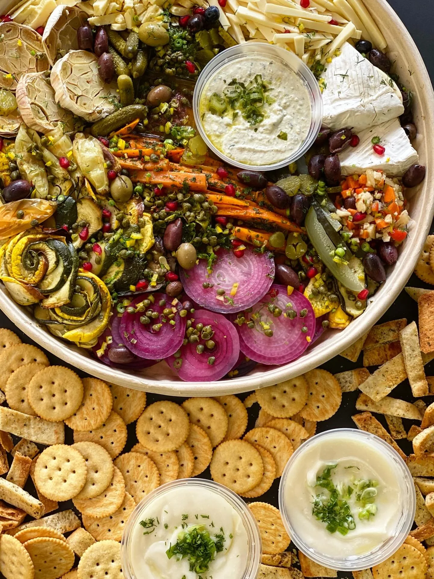 Every Board Is A Party &amp; This Savory Cheese Board Steals The Show. 

You Don&rsquo;t Have To Go Overboard To Have A Good Time. Order PickUp Or Delivery, Grab A Tasty Beverage, A Few Friends And Enjoy This Glorious Late Summer Season.

Link In Bio